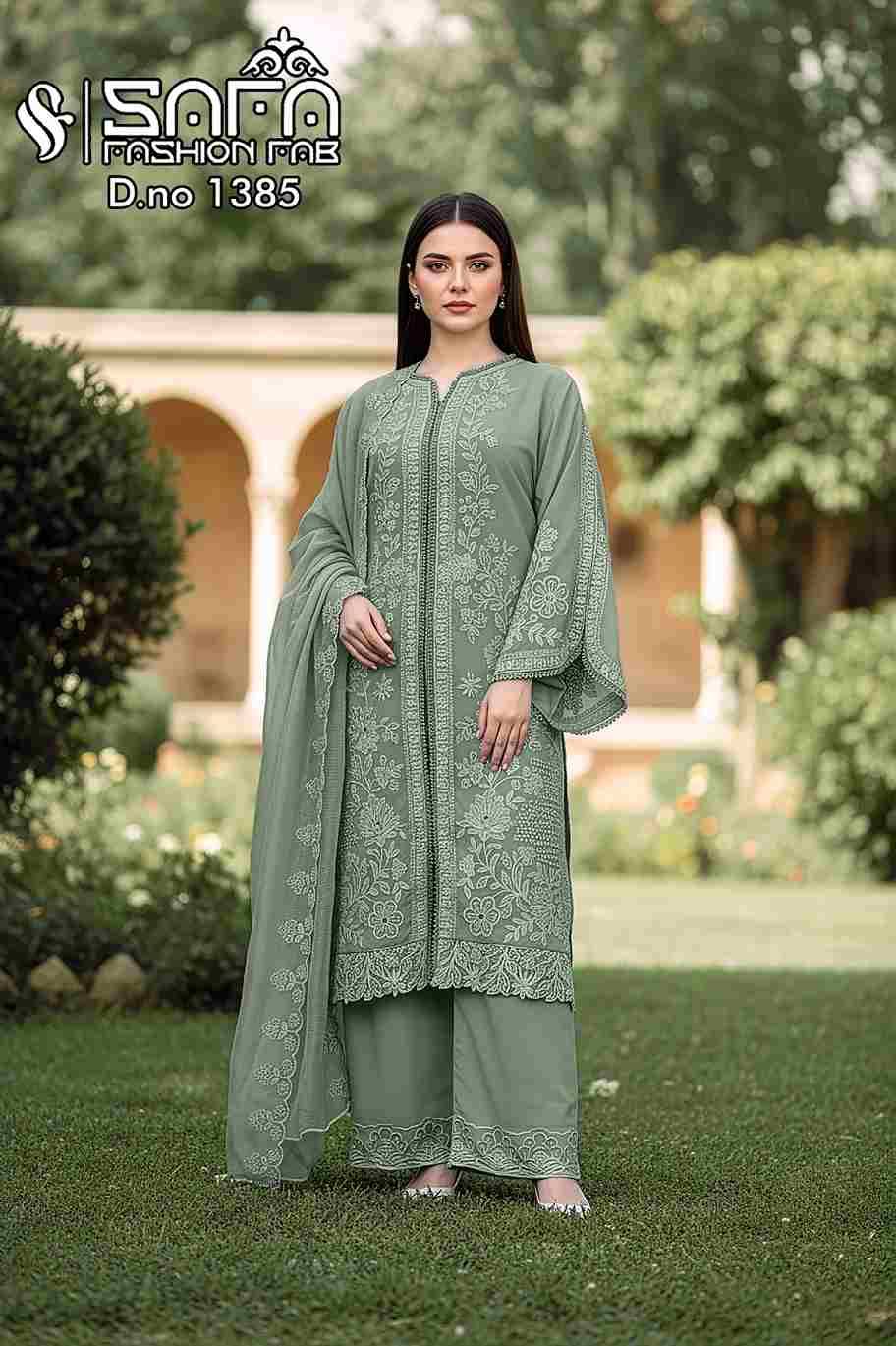 Safa 1385 Colours By Safa Fashion 1385-A To 1385-D Series Designer Stylish Fancy Colorful Beautiful Party Wear & Ethnic Wear Collection Georgette Dresses At Wholesale Price