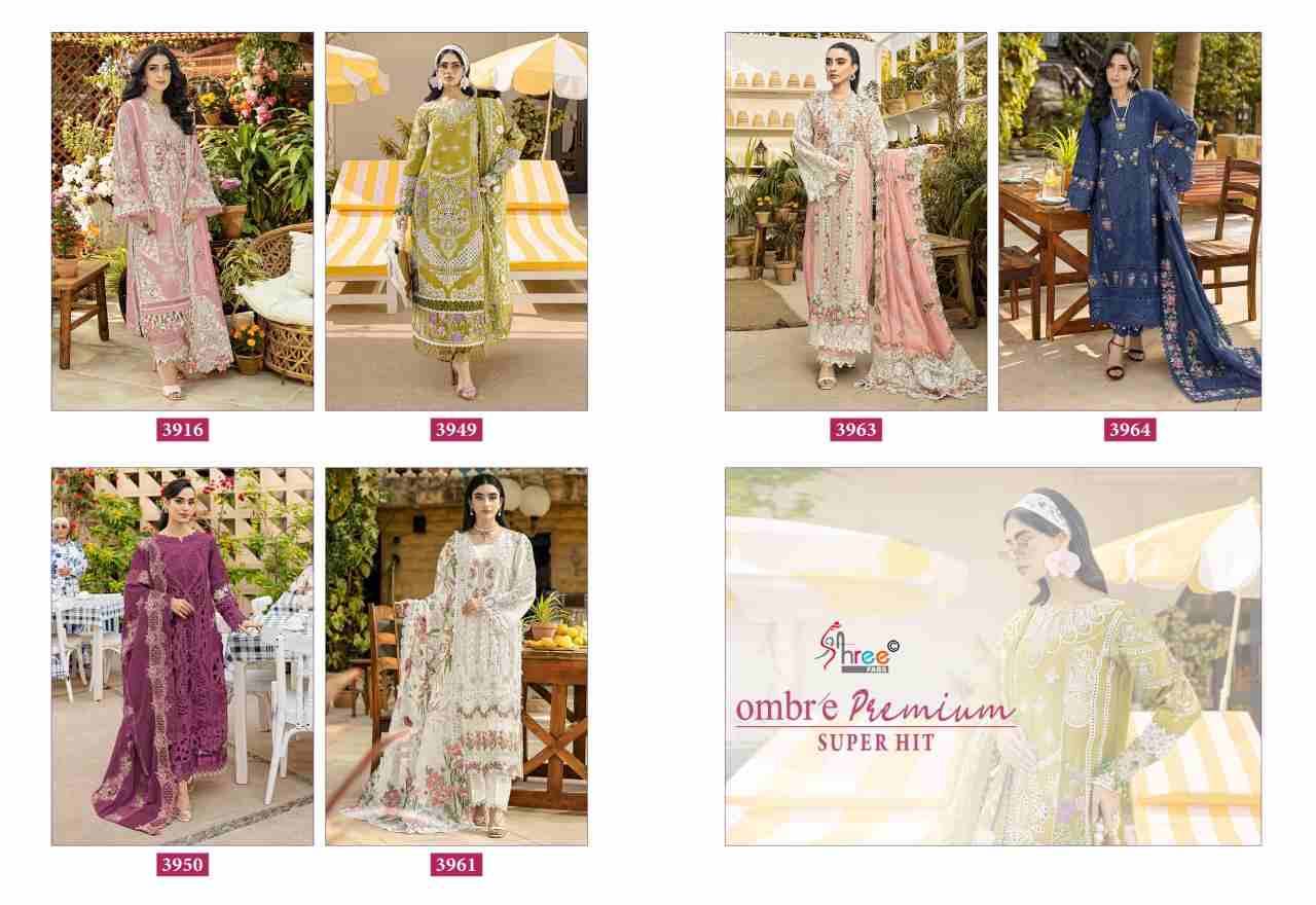 Ombre Premium Super Hit By Shree Fabs Designer Pakistani Suits Collection Beautiful Stylish Fancy Colorful Party Wear & Ethnic Wear Pure Viscose With Pure Cotton With Embroidery Dresses At Wholesale Price
