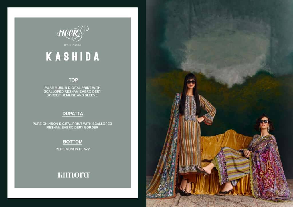 Kashida By Kimora Fashion 9891 To 9896 Series Designer Festive Suits Collection Beautiful Stylish Fancy Colorful Party Wear & Occasional Wear Pure Muslin Dresses At Wholesale Price