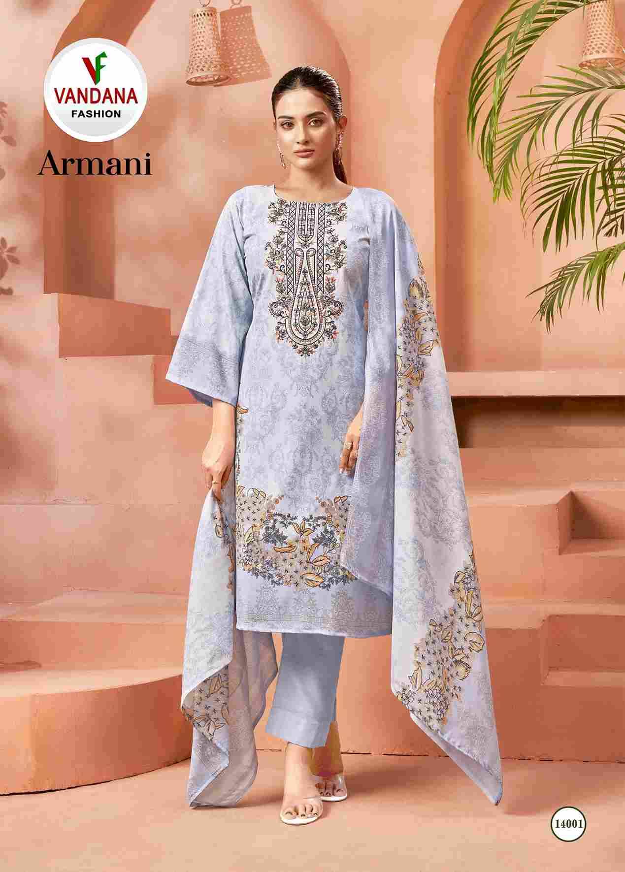 Armani Vol-14 By Vandana Fashion 14001 To 14008 Series Beautiful Festive Suits Stylish Fancy Colorful Casual Wear & Ethnic Wear Soft Cotton Print Dresses At Wholesale Price