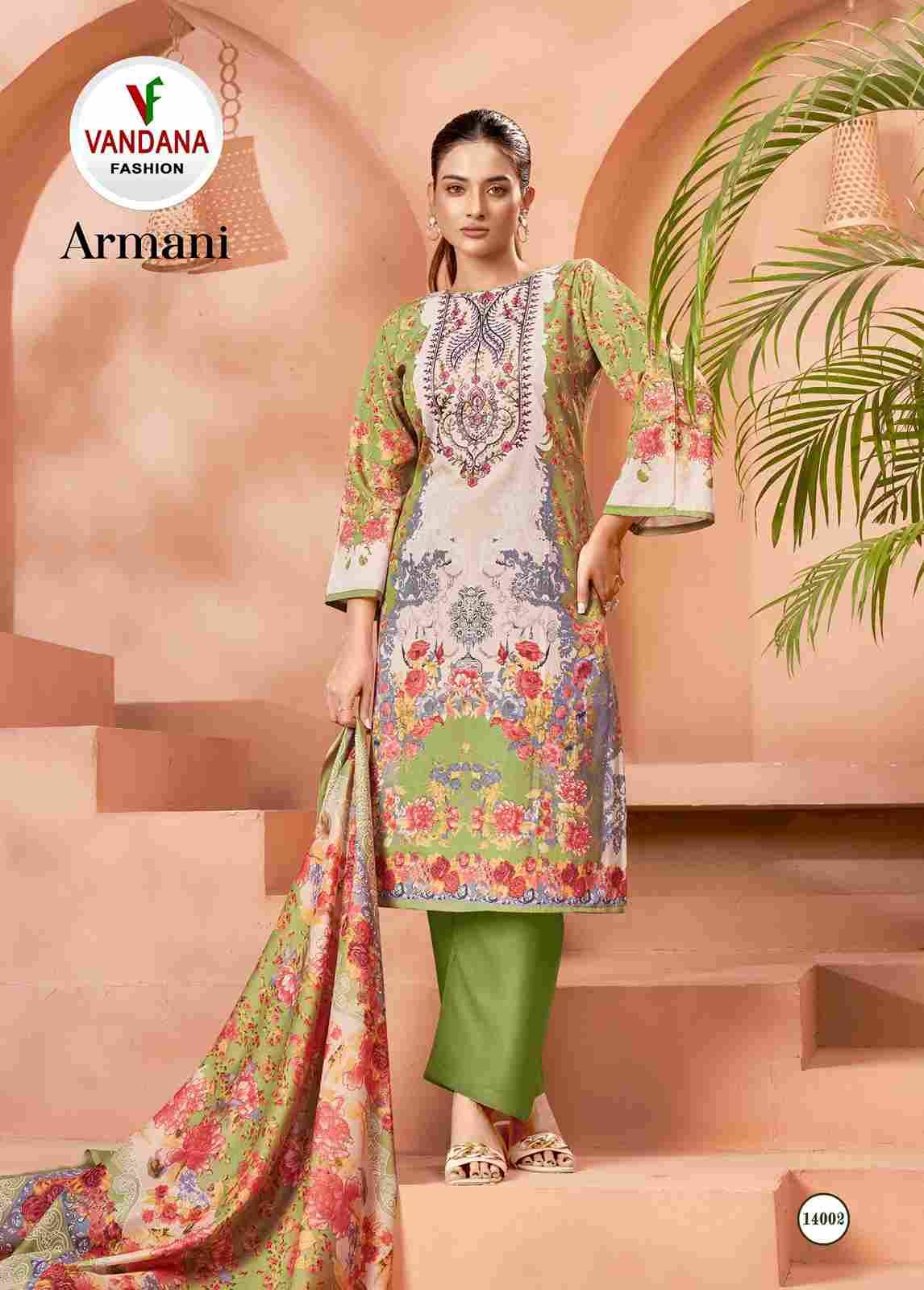 Armani Vol-14 By Vandana Fashion 14001 To 14008 Series Beautiful Festive Suits Stylish Fancy Colorful Casual Wear & Ethnic Wear Soft Cotton Print Dresses At Wholesale Price