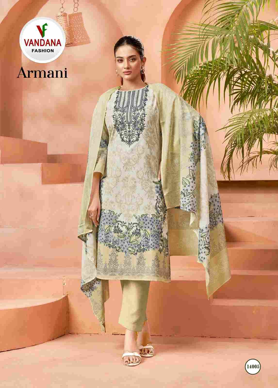 Armani Vol-14 By Vandana Fashion 14001 To 14008 Series Beautiful Festive Suits Stylish Fancy Colorful Casual Wear & Ethnic Wear Soft Cotton Print Dresses At Wholesale Price