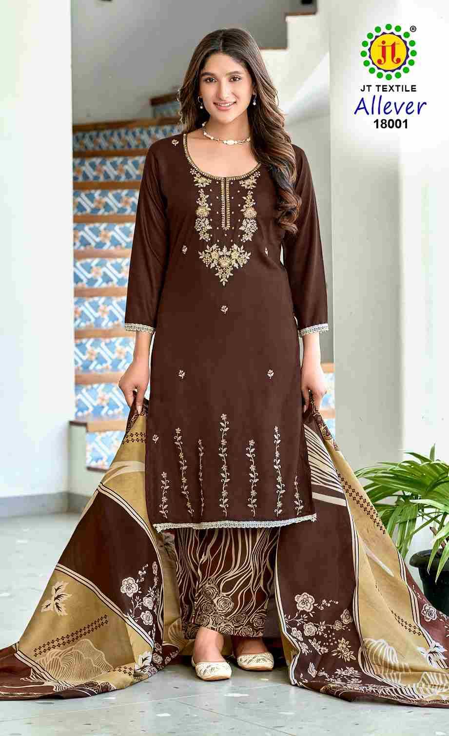 Allever Vol-18 By JT 18001 To 18005 Series Beautiful Festive Suits Colorful Stylish Fancy Casual Wear & Ethnic Wear Rayon Dresses At Wholesale Price