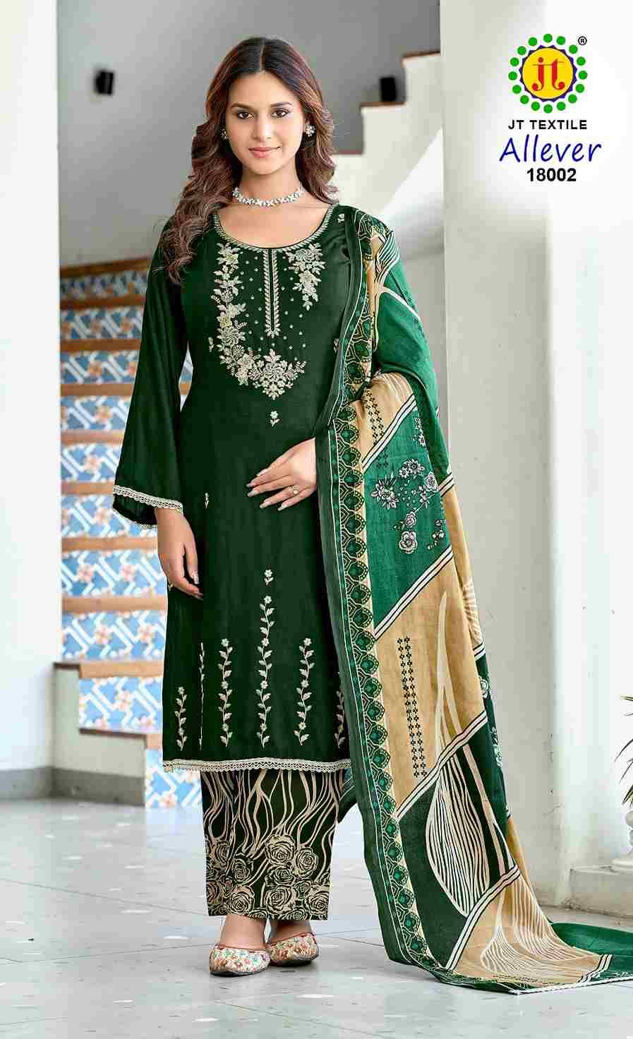 Allever Vol-18 By JT 18001 To 18005 Series Beautiful Festive Suits Colorful Stylish Fancy Casual Wear & Ethnic Wear Rayon Dresses At Wholesale Price