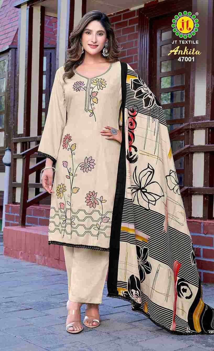 Ankita Vol-47 By JT 47001 To 47005 Series Beautiful Festive Suits Colorful Stylish Fancy Casual Wear & Ethnic Wear Rayon Dresses At Wholesale Price