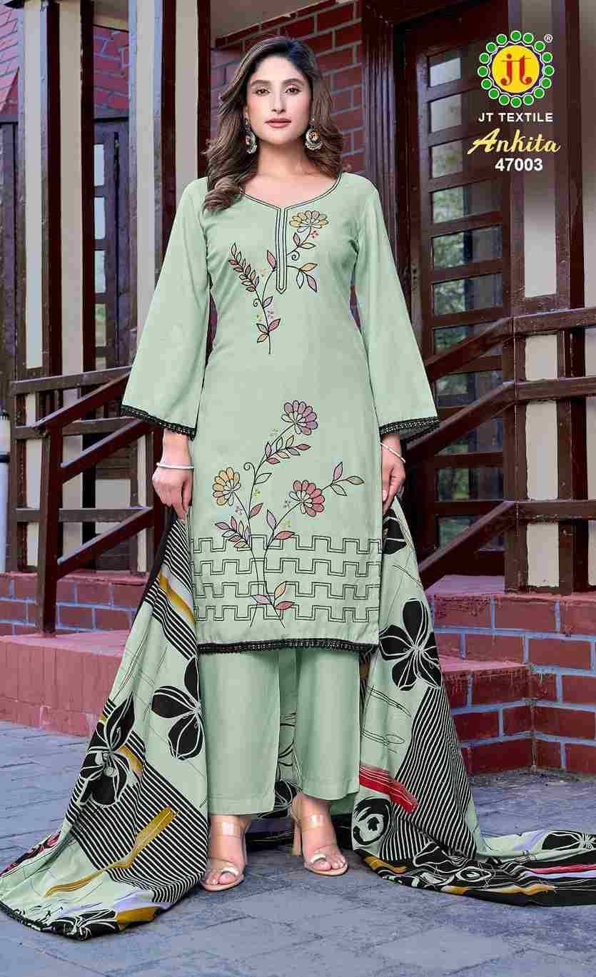 Ankita Vol-47 By JT 47001 To 47005 Series Beautiful Festive Suits Colorful Stylish Fancy Casual Wear & Ethnic Wear Rayon Dresses At Wholesale Price