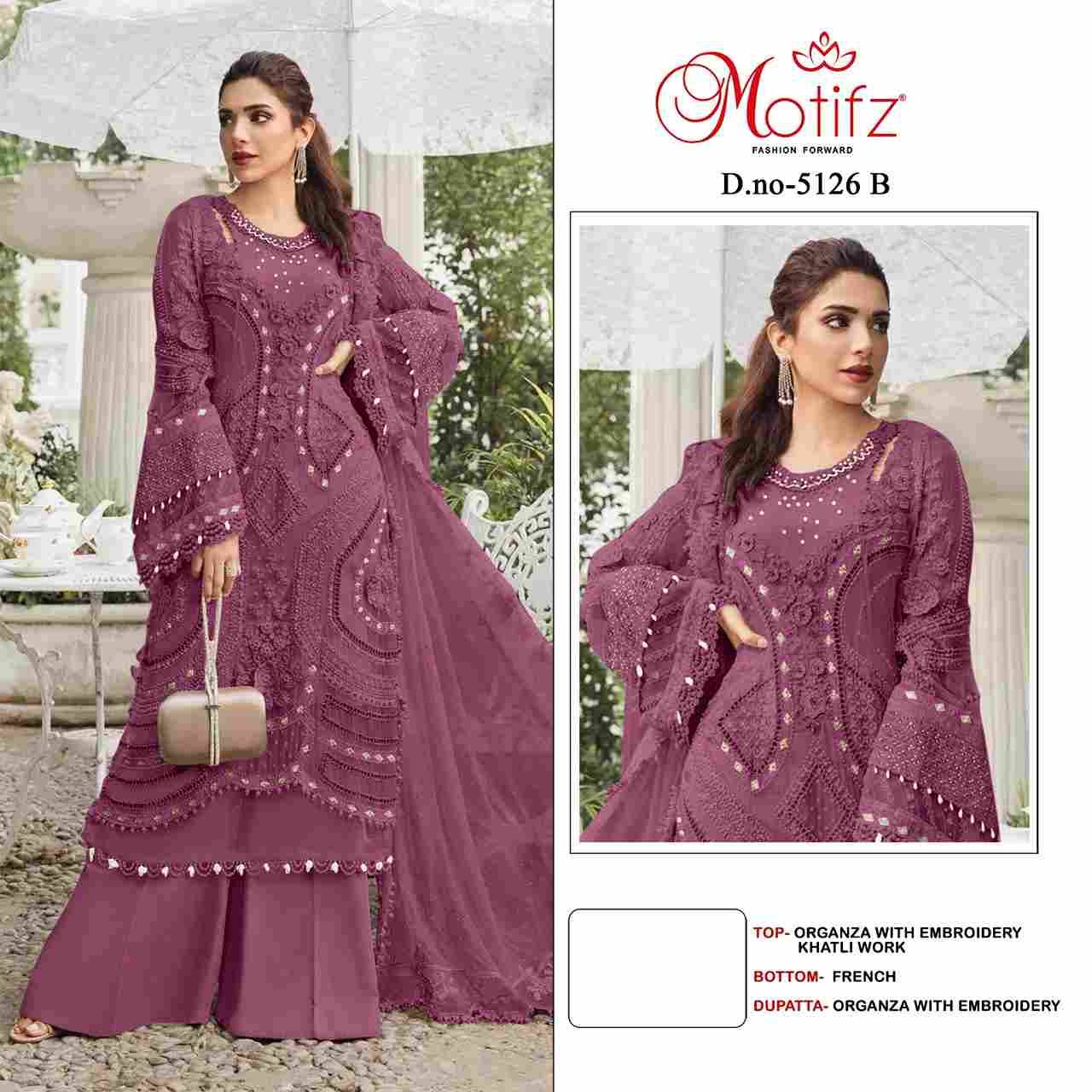 Motifz Hit Design 5126 Colours By Motifz 5126-A To 5126-D Series Beautiful Pakistani Suits Colorful Stylish Fancy Casual Wear & Ethnic Wear Organza Dresses At Wholesale Price