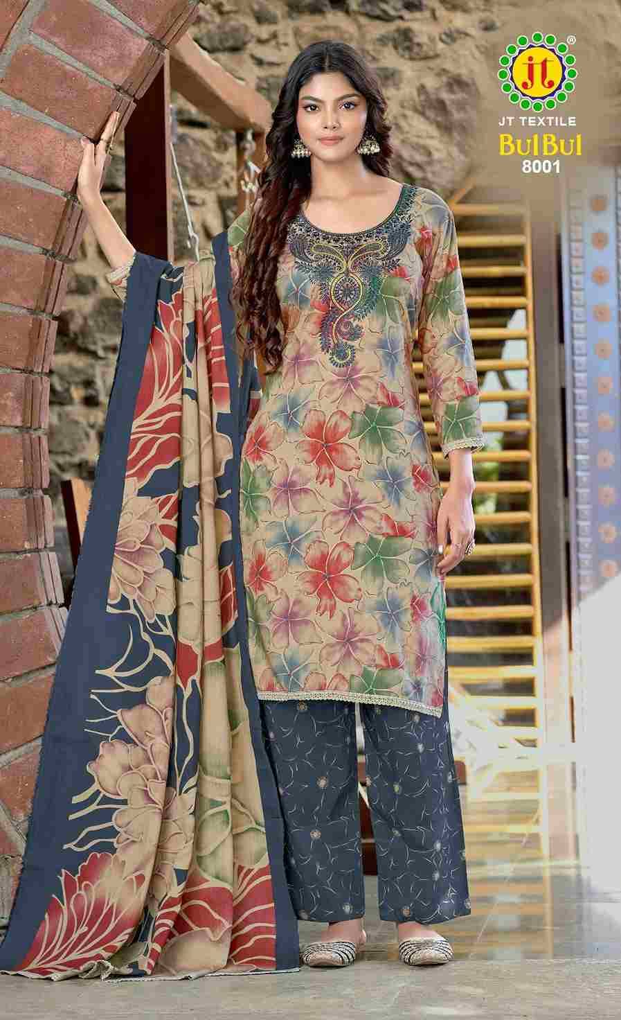 Bulbul Vol-8 By JT 8001 To 8005 Series Beautiful Festive Suits Colorful Stylish Fancy Casual Wear & Ethnic Wear Rayon Dresses At Wholesale Price