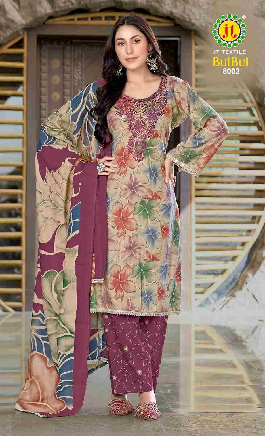 Bulbul Vol-8 By JT 8001 To 8005 Series Beautiful Festive Suits Colorful Stylish Fancy Casual Wear & Ethnic Wear Rayon Dresses At Wholesale Price