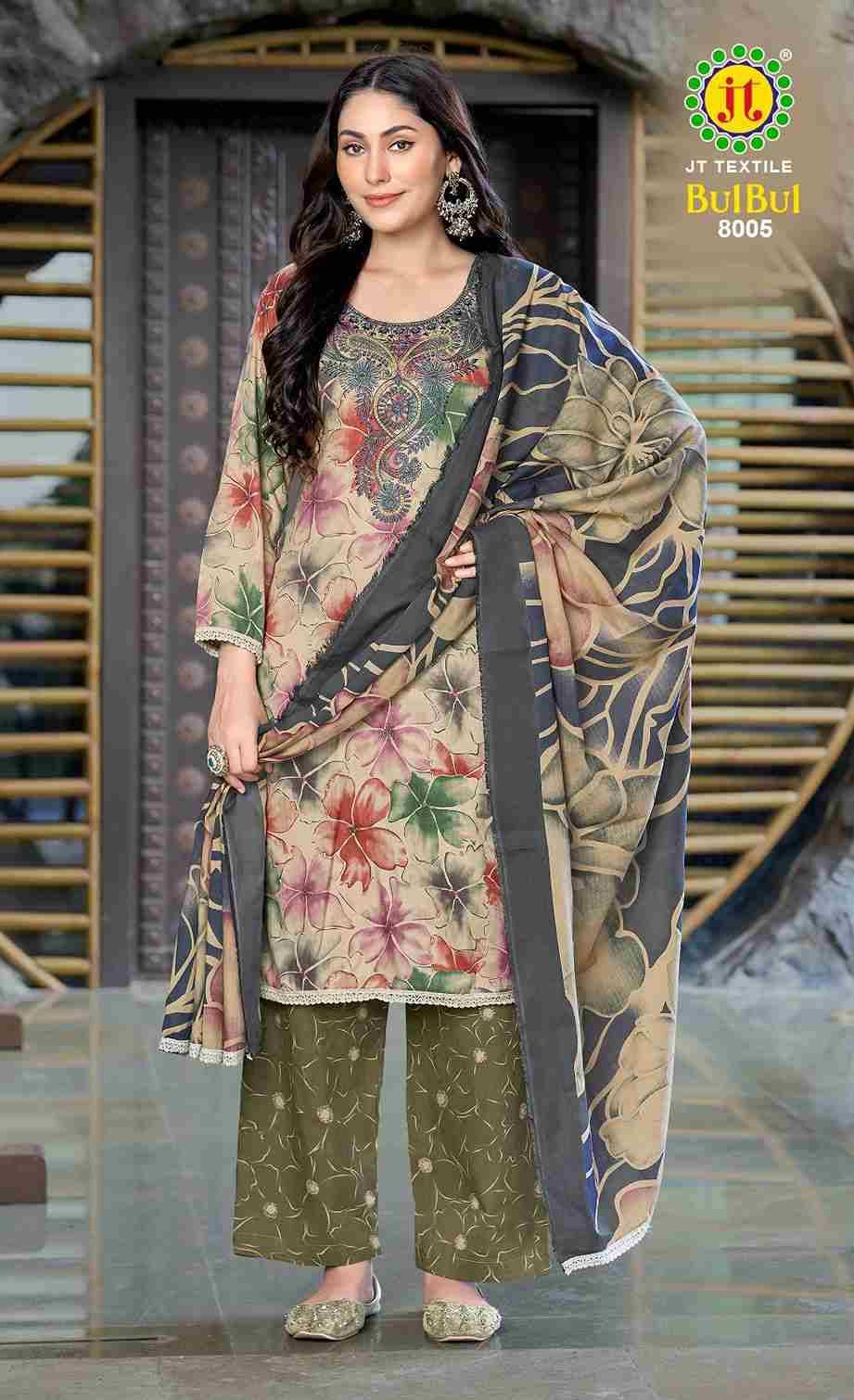 Bulbul Vol-8 By JT 8001 To 8005 Series Beautiful Festive Suits Colorful Stylish Fancy Casual Wear & Ethnic Wear Rayon Dresses At Wholesale Price