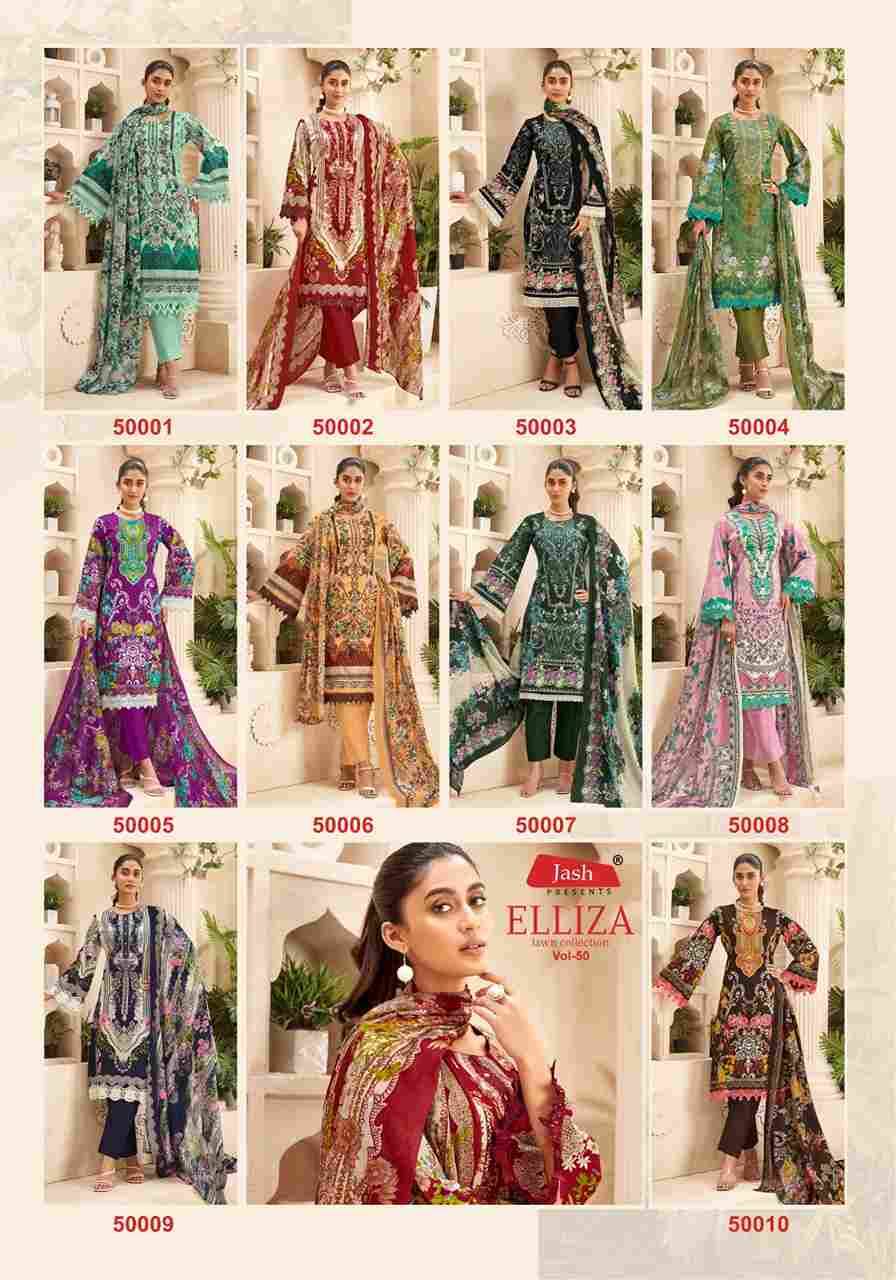 Elliza Vol-50 By Jash 50001 To 50010 Series Beautiful Festive Suits Stylish Fancy Colorful Casual Wear & Ethnic Wear Pure Cotton Print Dresses At Wholesale Price