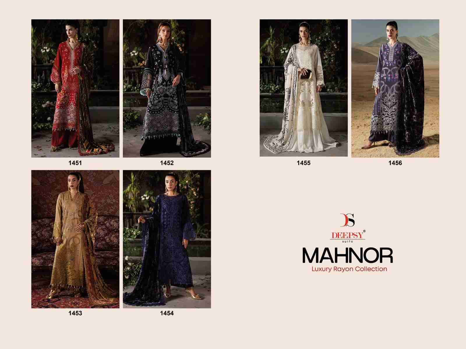 Mahnor By Deepsy Suits 1451 To 1456 Series Designer Pakistani Suits Beautiful Stylish Fancy Colorful Party Wear & Occasional Wear Pure Rayon Dresses At Wholesale Price