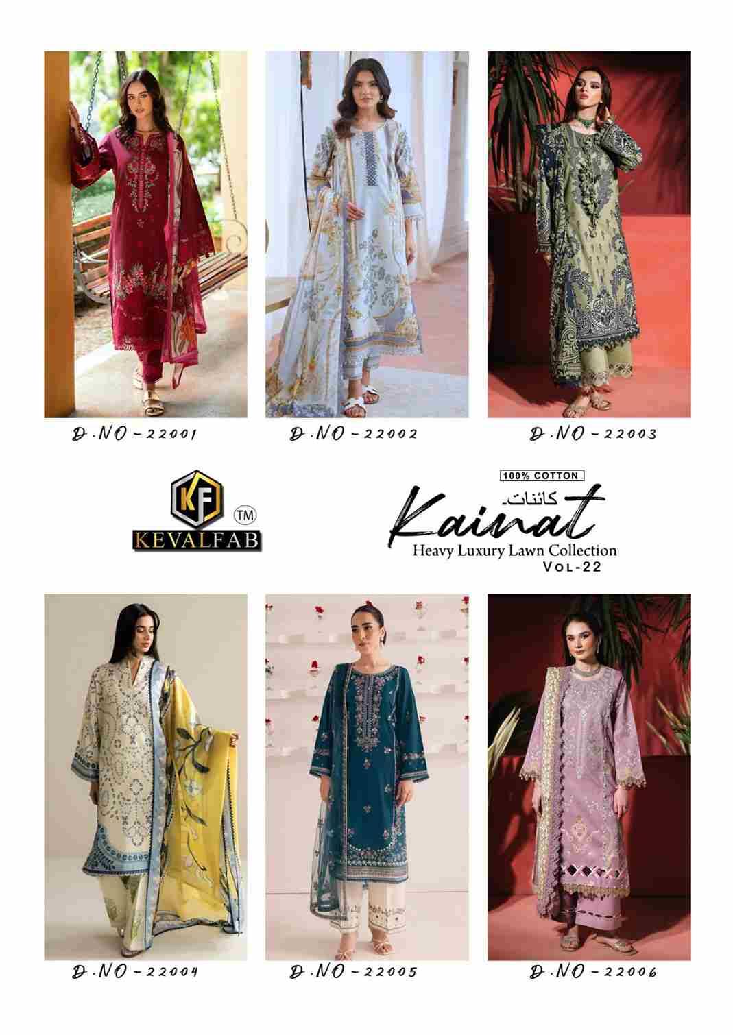Kainat Vol-22 By Keval Fab 22001 To 22006 Series Beautiful Suits Colorful Stylish Fancy Casual Wear & Ethnic Wear Pure Cotton Dresses At Wholesale Price