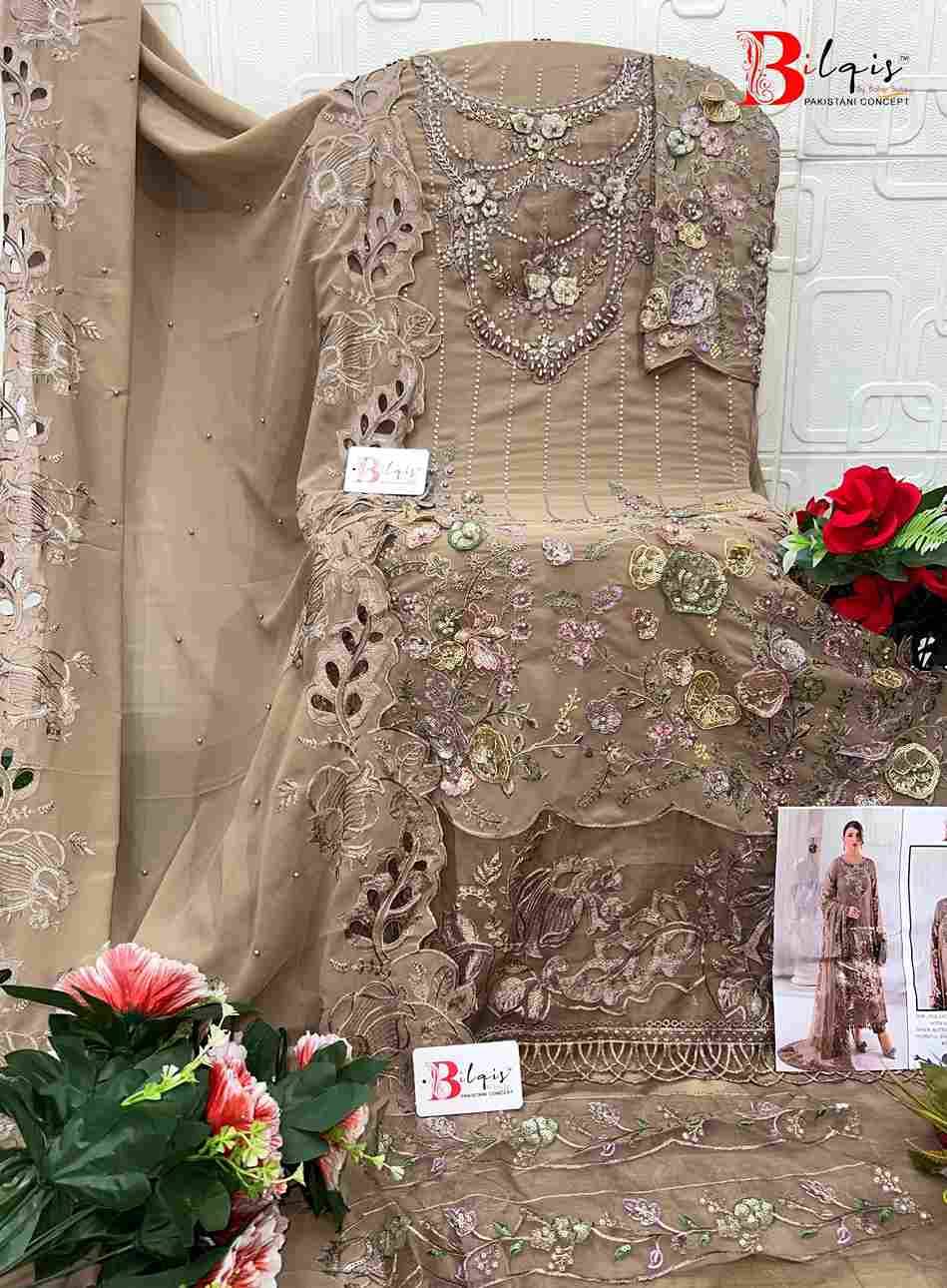 Bilqis 217 Colours By Bilqis 217-A To 217-D Series Beautiful Pakistani Suits Stylish Fancy Colorful Party Wear & Occasional Wear Faux Georgette Embroidery Dresses At Wholesale Price