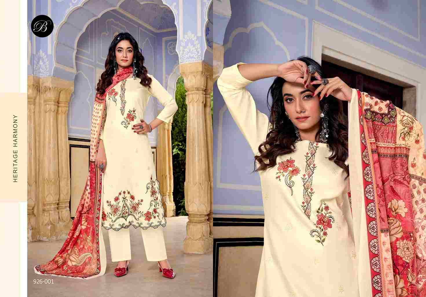 Zarqash Vol-13 By Belliza 926-001 To 926-006 Series Beautiful Festive Suits Stylish Fancy Colorful Casual Wear & Ethnic Wear Pure Jam Dresses At Wholesale Price