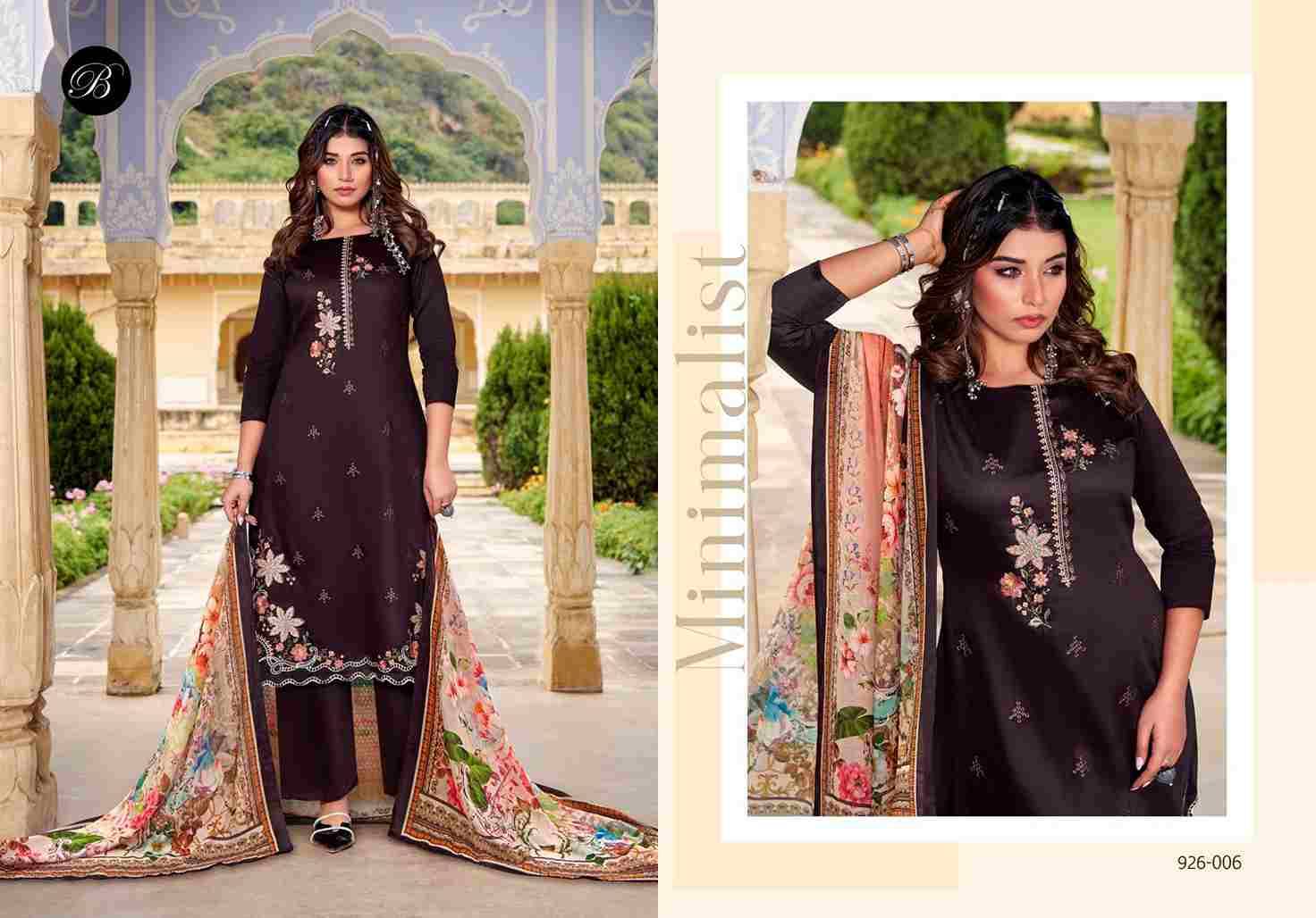 Zarqash Vol-13 By Belliza 926-001 To 926-006 Series Beautiful Festive Suits Stylish Fancy Colorful Casual Wear & Ethnic Wear Pure Jam Dresses At Wholesale Price