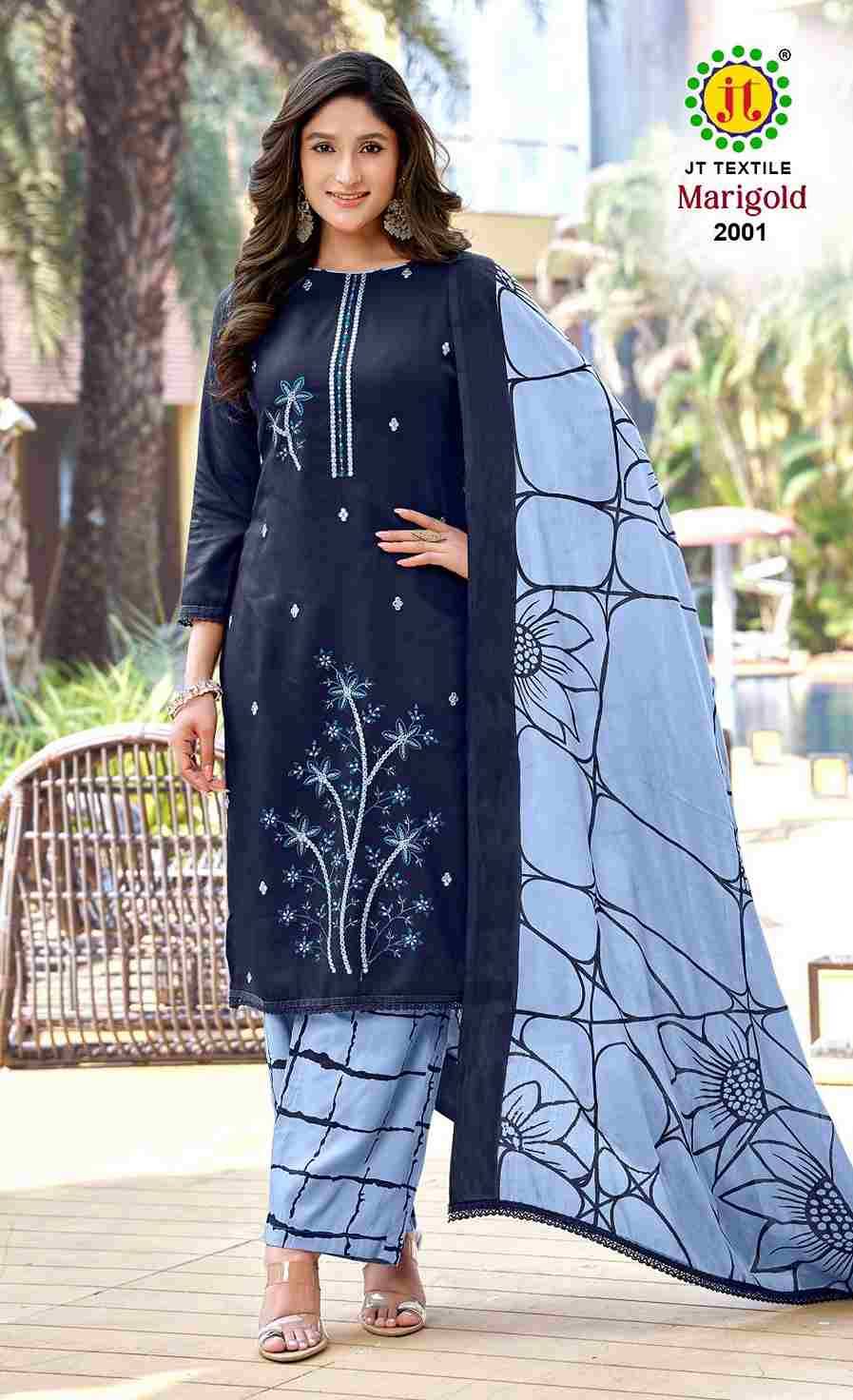 Marigold Vol-2 By JT 2001 To 2005 Series Beautiful Festive Suits Colorful Stylish Fancy Casual Wear & Ethnic Wear Rayon Dresses At Wholesale Price