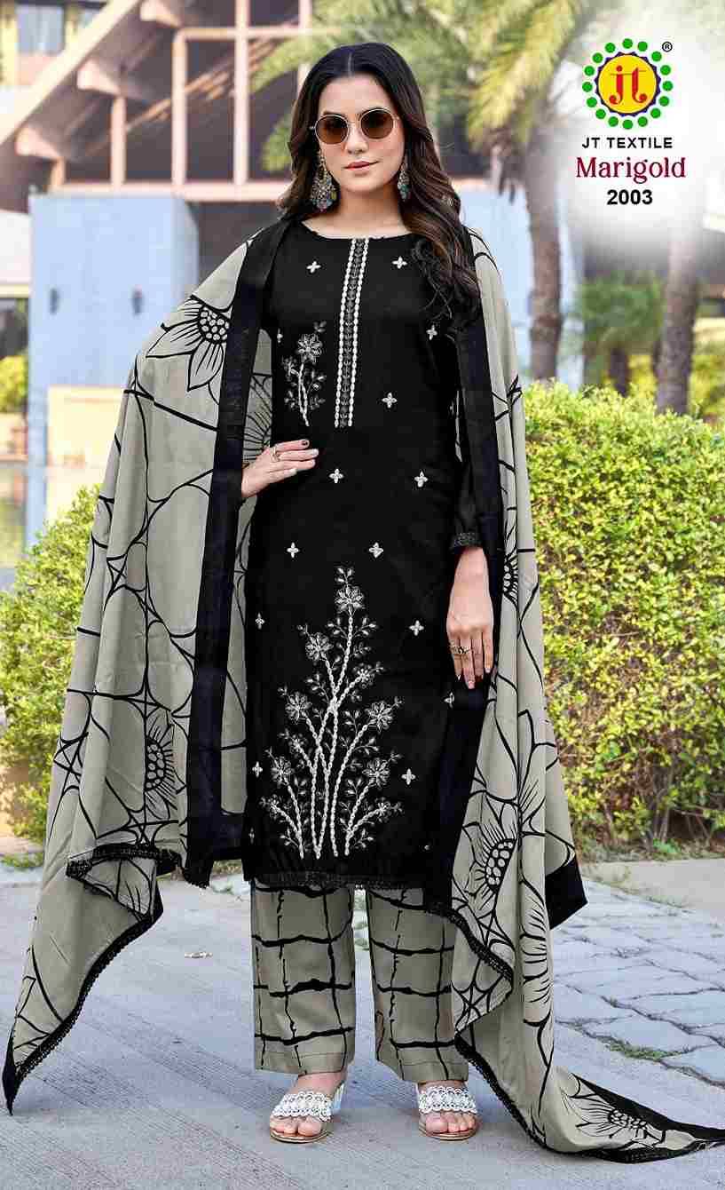 Marigold Vol-2 By JT 2001 To 2005 Series Beautiful Festive Suits Colorful Stylish Fancy Casual Wear & Ethnic Wear Rayon Dresses At Wholesale Price