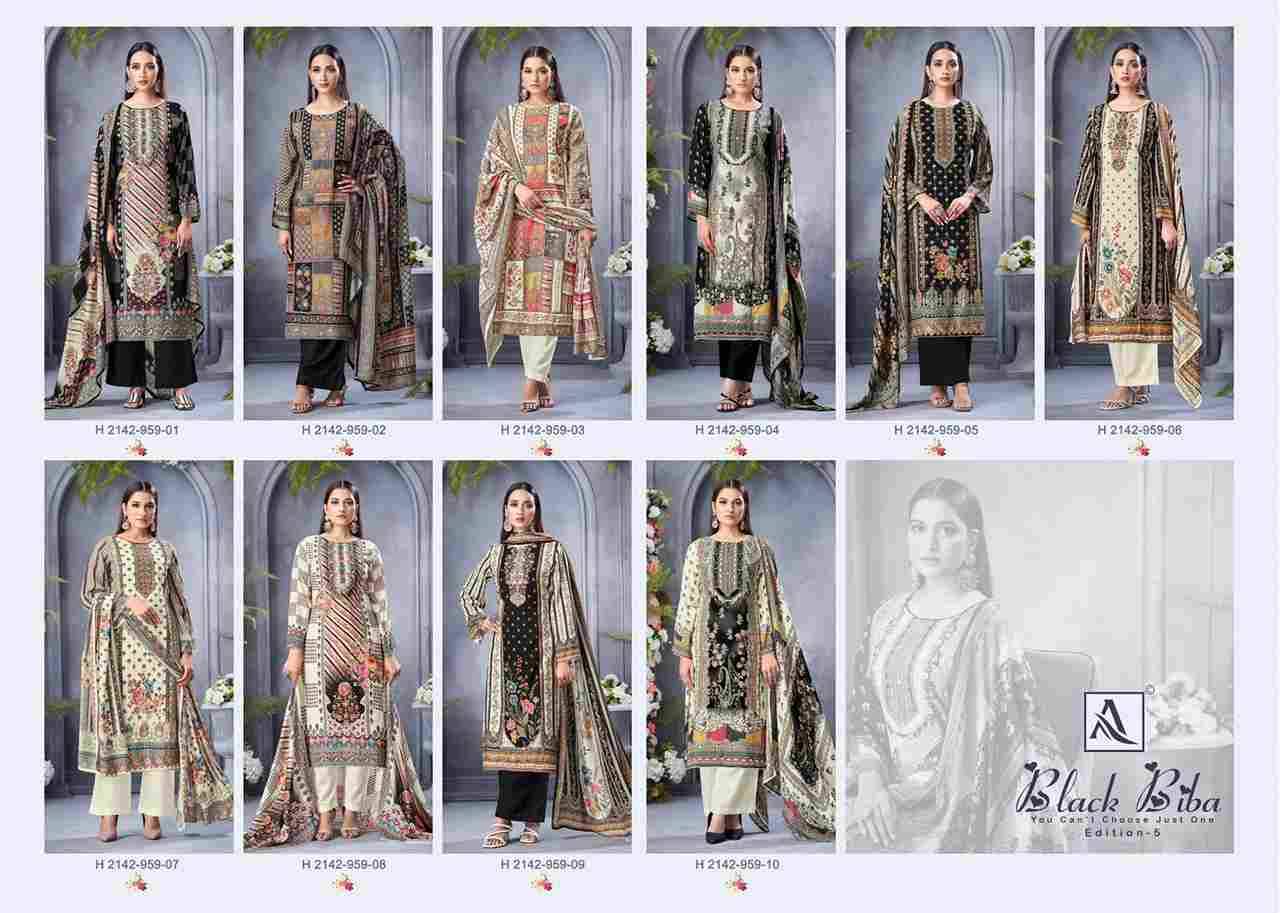 Black Biba Vol-5 By Alok Suit 2142-959-01 To 2142-959-10 Series Beautiful Festive Suits Stylish Fancy Colorful Casual Wear & Ethnic Wear Pure Viscose Muslin Embroidered Dresses At Wholesale Price