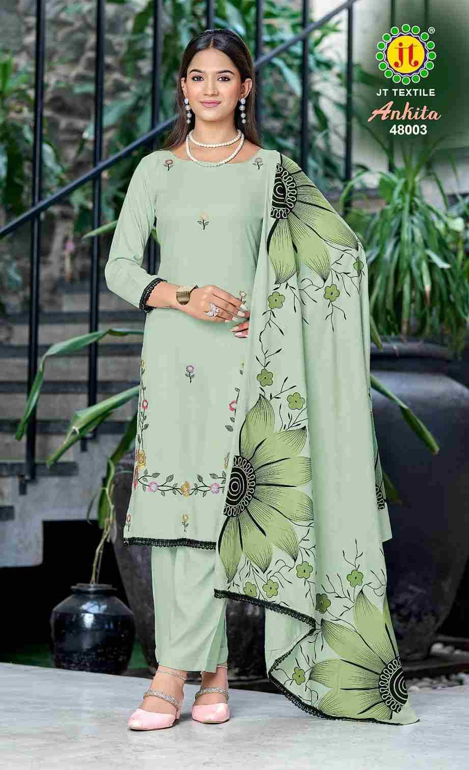 Ankita Vol-48 By JT 48001 To 48005 Series Beautiful Festive Suits Colorful Stylish Fancy Casual Wear & Ethnic Wear Rayon Dresses At Wholesale Price