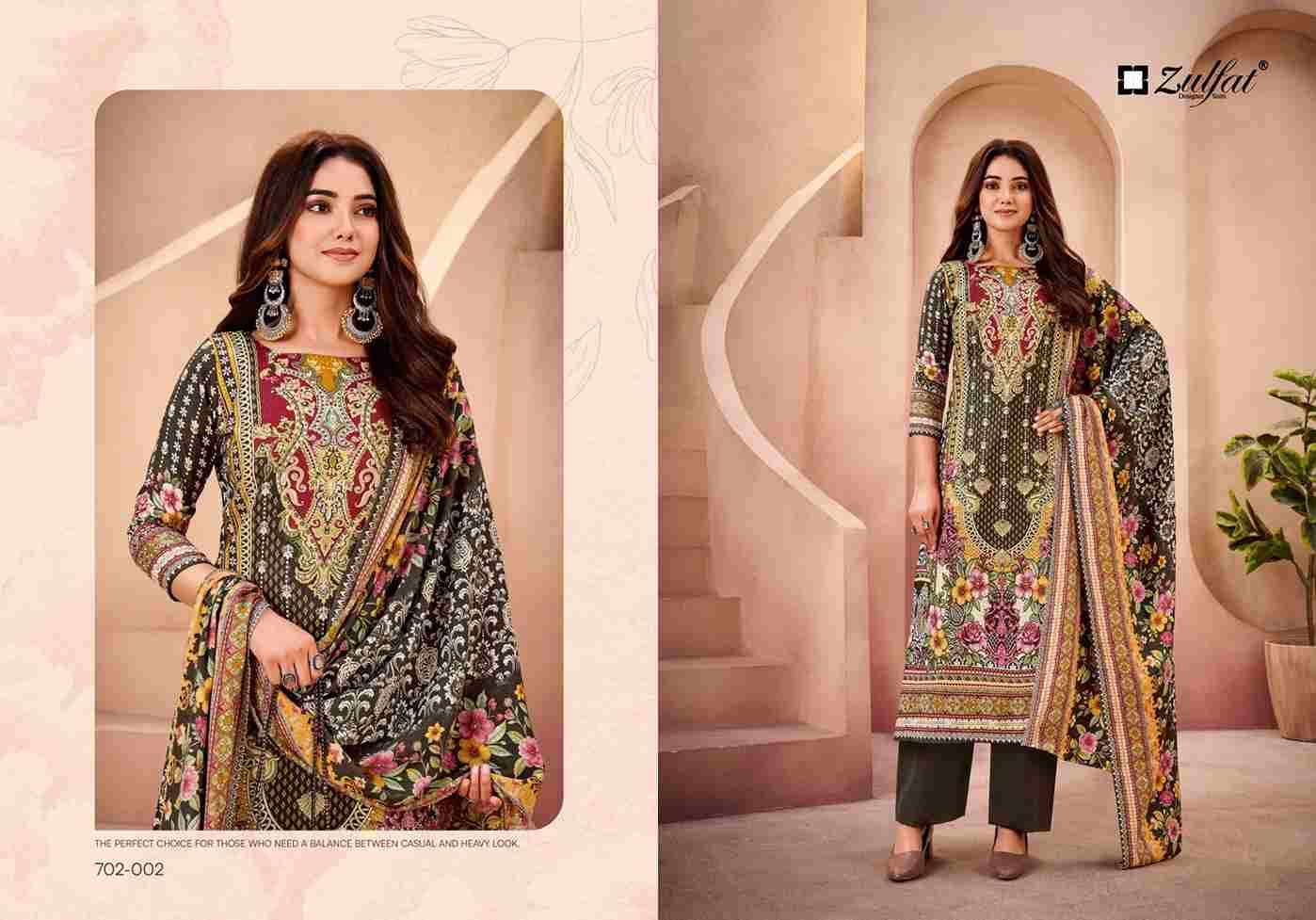 Afsana By Zulfat 702-001 To 702-004 Series Beautiful Festive Suits Colorful Stylish Fancy Casual Wear & Ethnic Wear Pure Pashmina With Embroidered Dresses At Wholesale Price