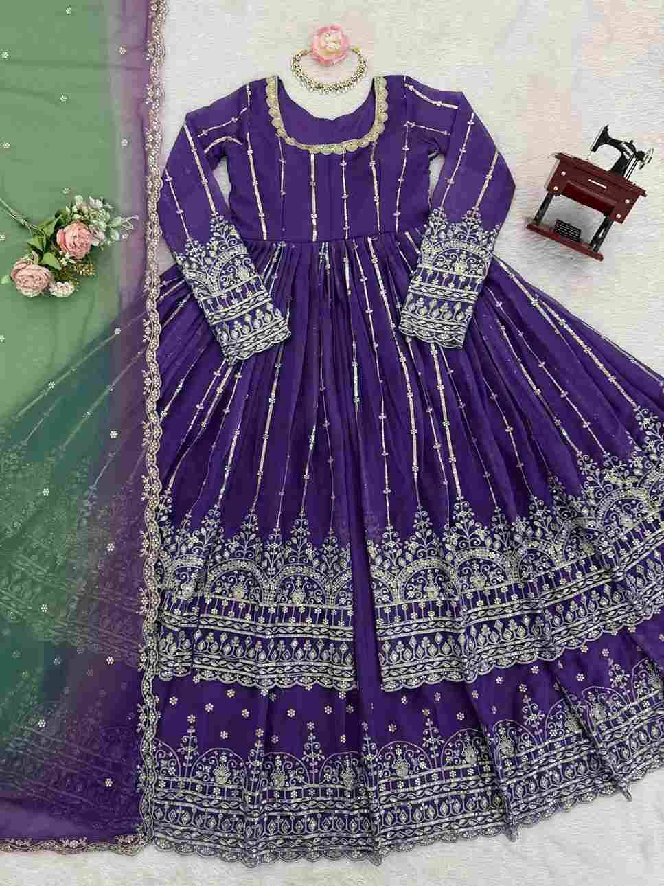 R-5949 By Fashid Wholesale Beautiful Festive Suits Fancy Colorful Casual Wear & Ethnic Wear & Ready To Wear Faux Georgette Top With Lehenga At Wholesale Price
