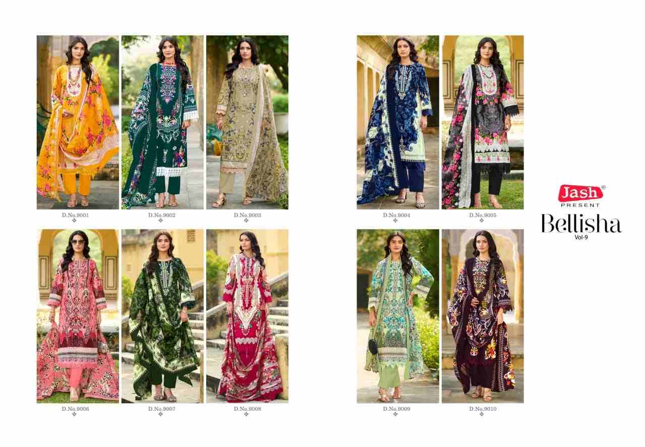 Bellisha Vol-9 By Jash 9001 To 9010 Series Beautiful Festive Suits Stylish Fancy Colorful Casual Wear & Ethnic Wear Cotton Print Dresses At Wholesale Price