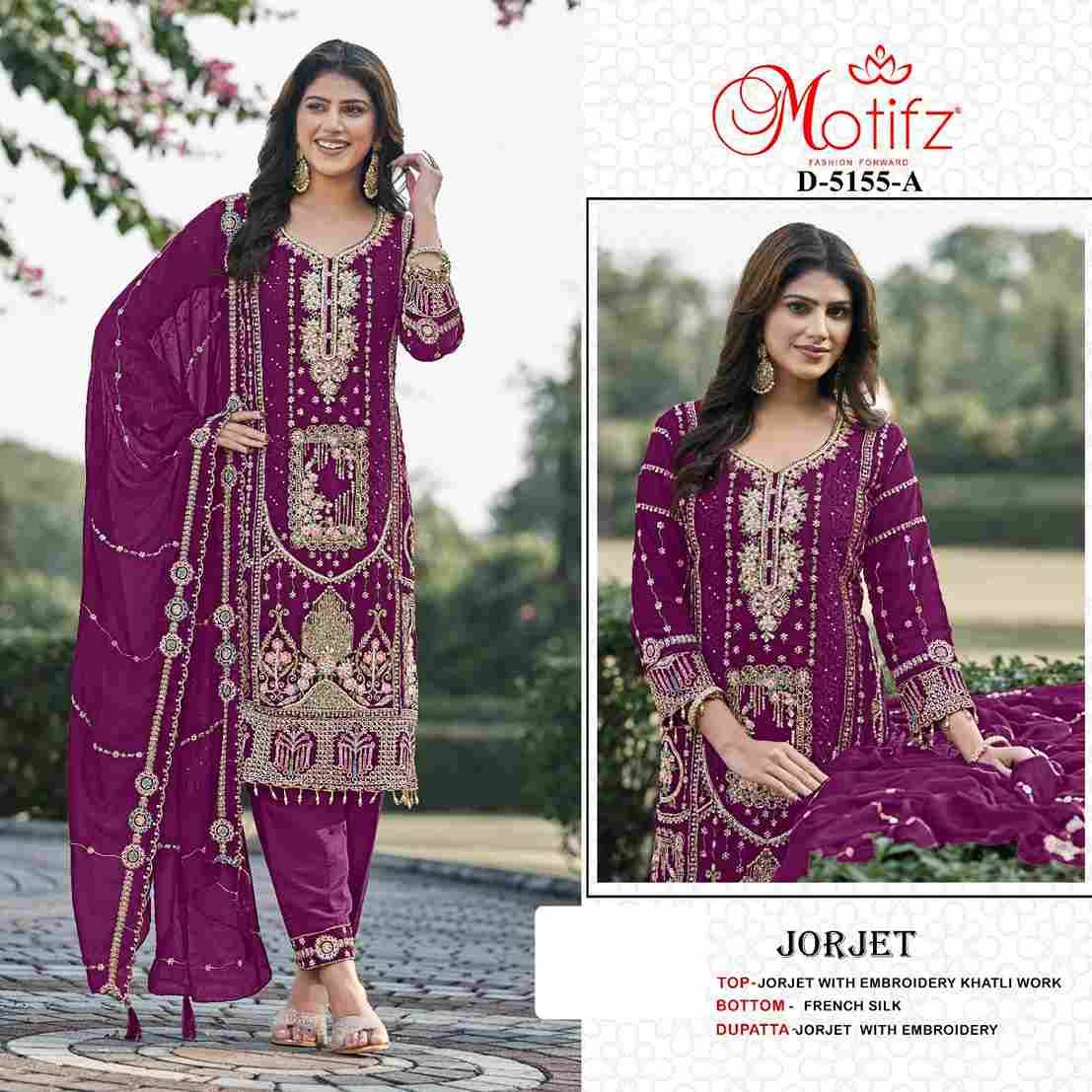 Motifz Hit Design 5155 Colours By Motifz 5155-A To 5155-D Series Beautiful Pakistani Suits Colorful Stylish Fancy Casual Wear & Ethnic Wear Georgette Dresses At Wholesale Price