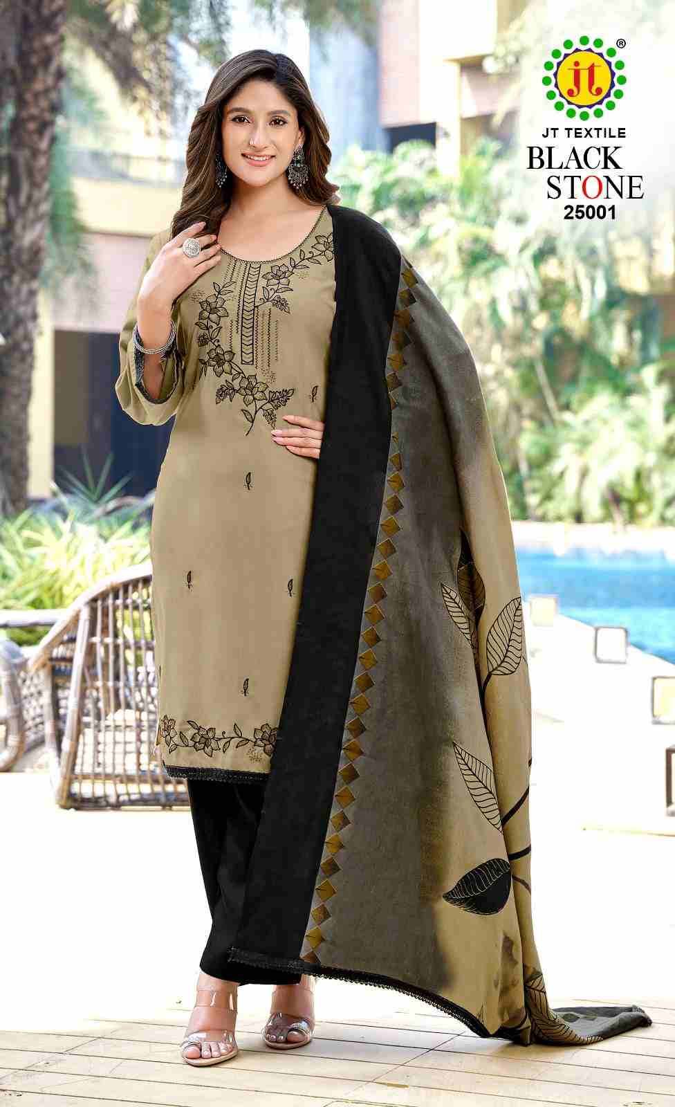 Black Stone Vol-25 By JT 25001 To 25005 Series Beautiful Festive Suits Colorful Stylish Fancy Casual Wear & Ethnic Wear Rayon Dresses At Wholesale Price