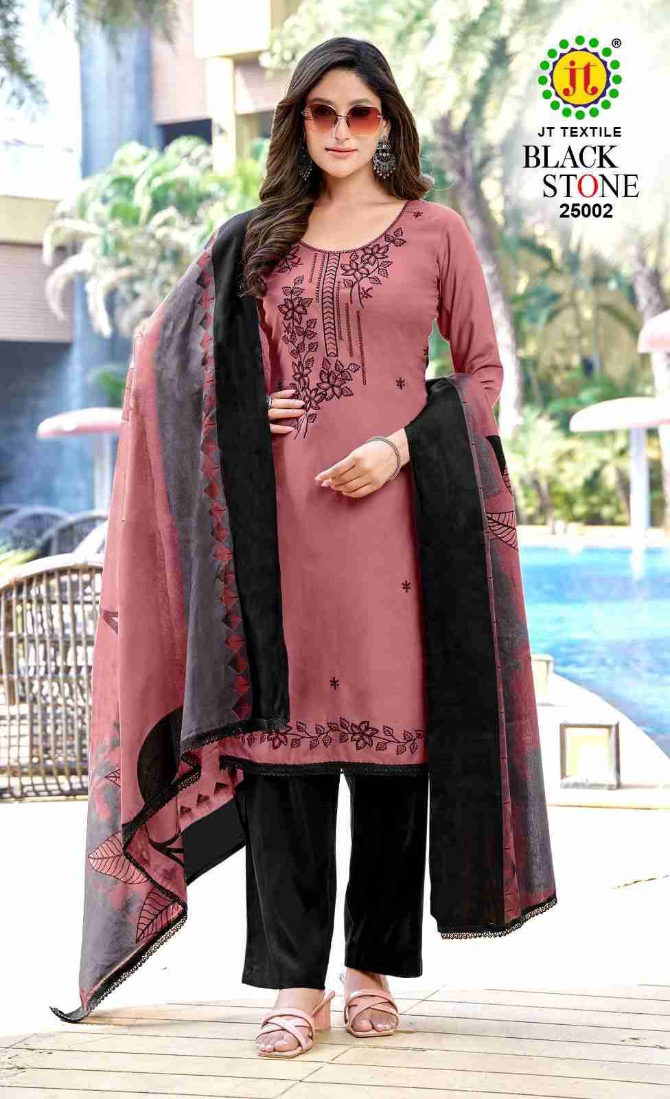Black Stone Vol-25 By JT 25001 To 25005 Series Beautiful Festive Suits Colorful Stylish Fancy Casual Wear & Ethnic Wear Rayon Dresses At Wholesale Price