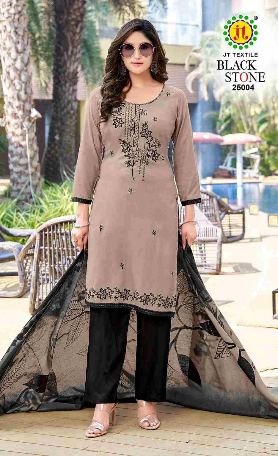 Black Stone Vol-25 By JT 25001 To 25005 Series Beautiful Festive Suits Colorful Stylish Fancy Casual Wear & Ethnic Wear Rayon Dresses At Wholesale Price