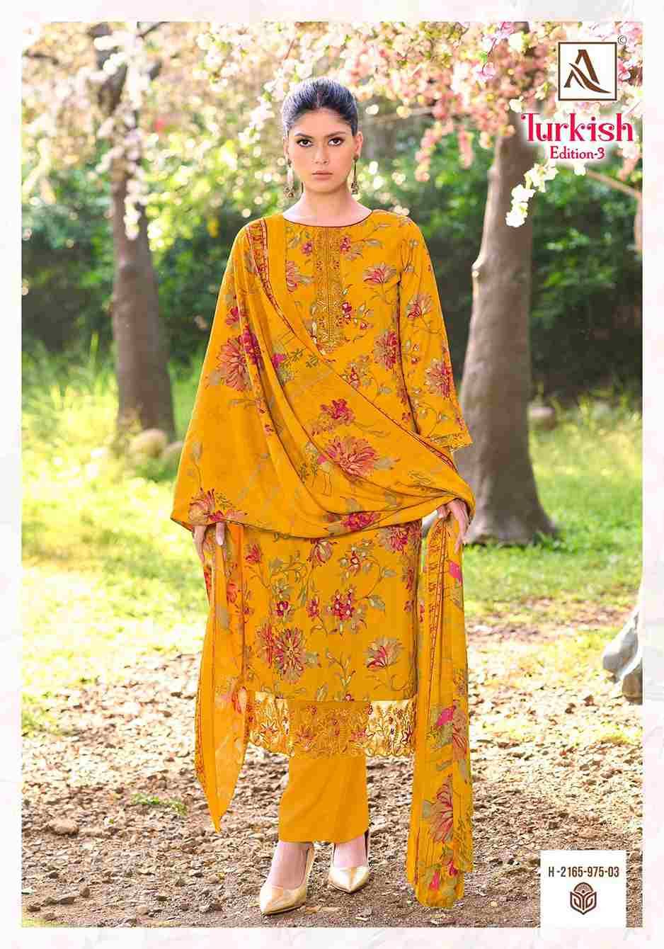 Turkish Vol-3 By Alok Suit 2165-975-01 To 2165-975-06 Series Beautiful Festive Suits Colorful Stylish Fancy Casual Wear & Ethnic Wear Viscose Rayon Dresses At Wholesale Price