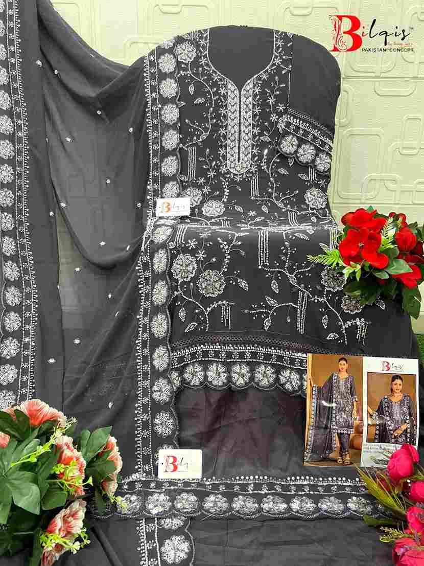 Bilqis 225 Colours By Bilqis 225-A To 225-D Series Beautiful Pakistani Suits Stylish Fancy Colorful Party Wear & Occasional Wear Faux Georgette Embroidery Dresses At Wholesale Price