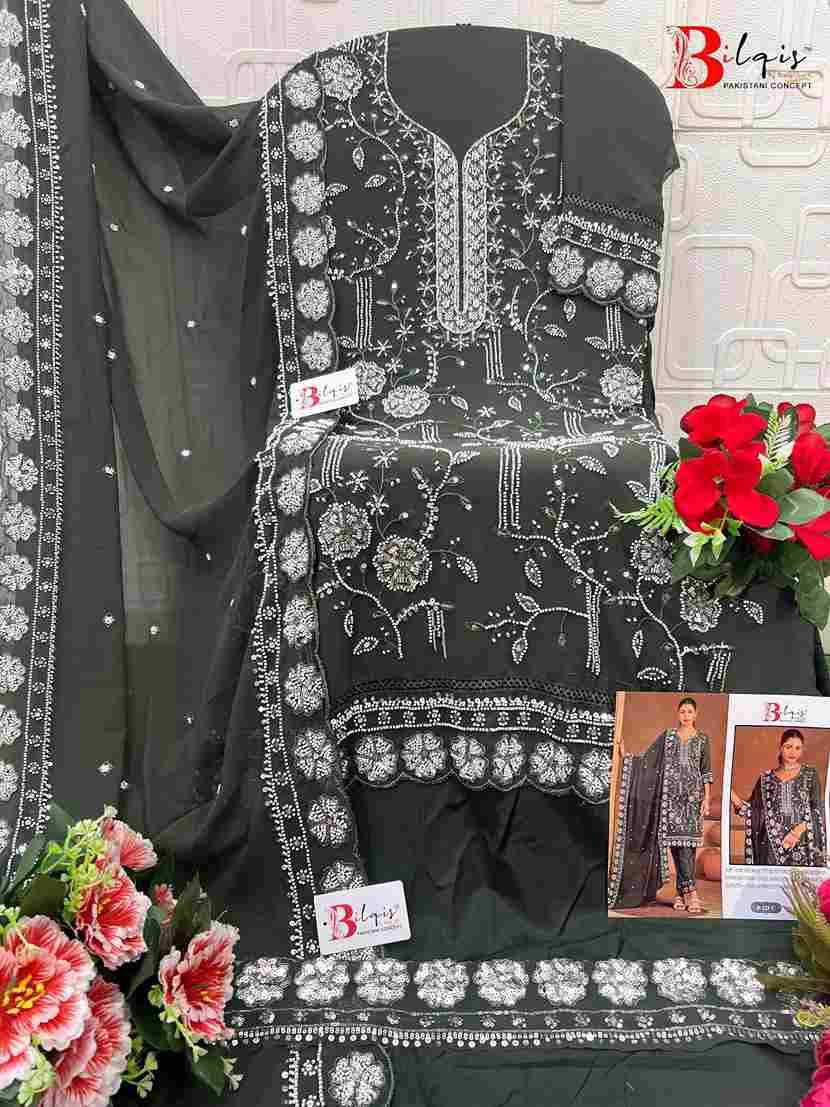 Bilqis 225 Colours By Bilqis 225-A To 225-D Series Beautiful Pakistani Suits Stylish Fancy Colorful Party Wear & Occasional Wear Faux Georgette Embroidery Dresses At Wholesale Price