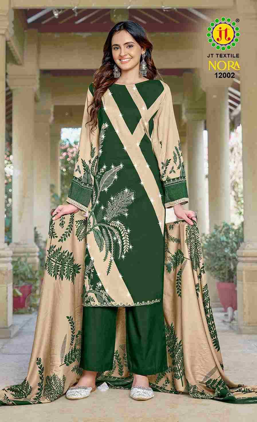 Nora Vol-12 By JT 12001 To 12005 Series Beautiful Festive Suits Colorful Stylish Fancy Casual Wear & Ethnic Wear Rayon Dresses At Wholesale Price