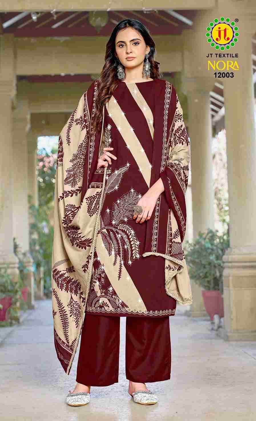 Nora Vol-12 By JT 12001 To 12005 Series Beautiful Festive Suits Colorful Stylish Fancy Casual Wear & Ethnic Wear Rayon Dresses At Wholesale Price