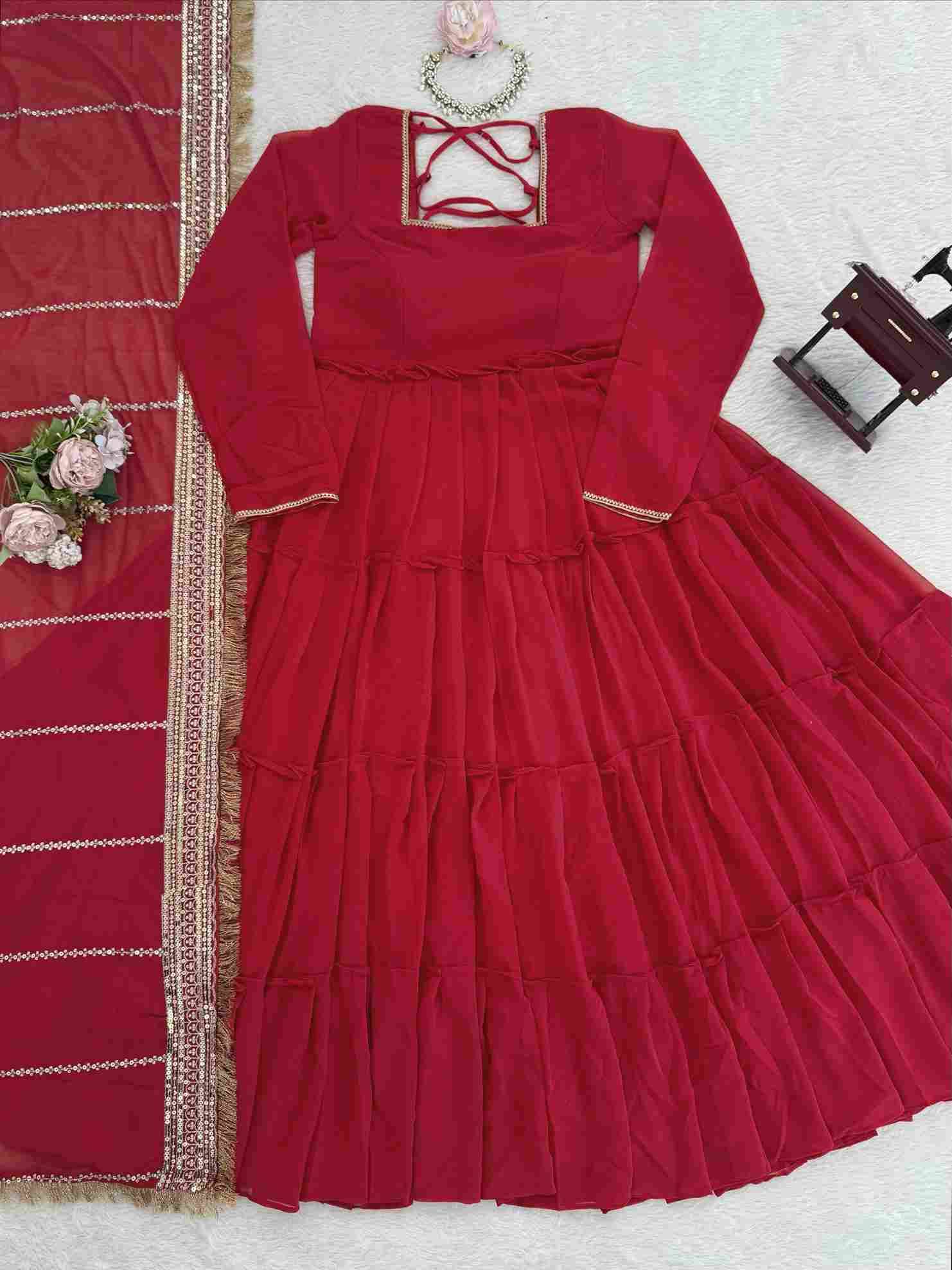 K-1539 By Fashid Wholesale 01 To 03 Series Indian Traditional Wear Collection Beautiful Stylish Fancy Colorful Party Wear & Occasional Wear Faux Georgette Gowns At Wholesale Price