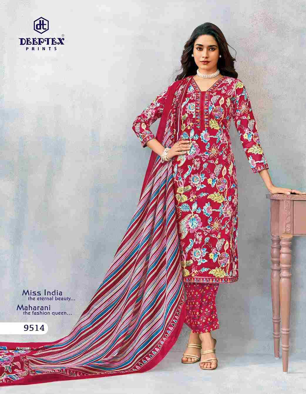 Miss India Vol-95 By Deeptex Prints 9501 To 9516 Series Beautiful Festive Suits Stylish Fancy Colorful Casual Wear & Ethnic Wear Cotton Print Dresses At Wholesale Price