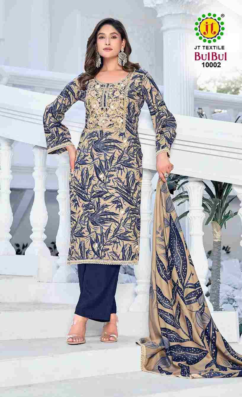 Bulbul Vol-10 By JT 10001 To 10005 Series Beautiful Festive Suits Colorful Stylish Fancy Casual Wear & Ethnic Wear Rayon Dresses At Wholesale Price