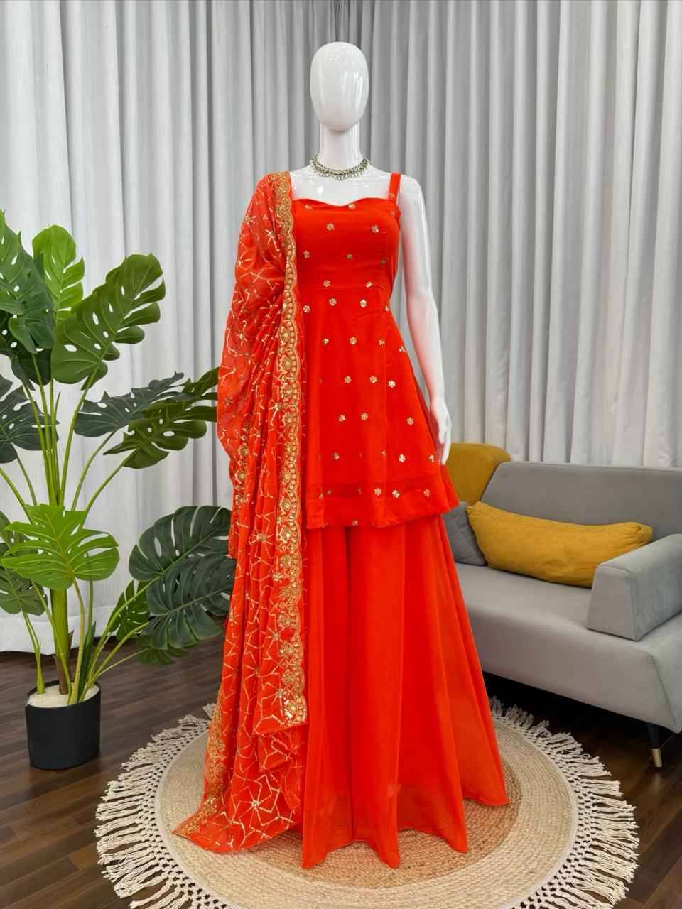 K-1540 By Fashid Wholesale Indian Traditional Wear Collection Beautiful Stylish Fancy Colorful Party Wear & Occasional Wear Faux Georgette Dresses At Wholesale Price