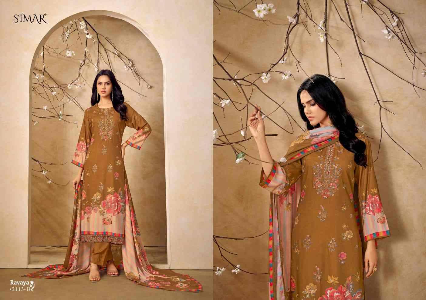 Ravaya By Simar 5113-A To 5113-D Series Beautiful Festive Suits Colorful Stylish Fancy Casual Wear & Ethnic Wear Premium Viscose Pashmina Dresses At Wholesale Price