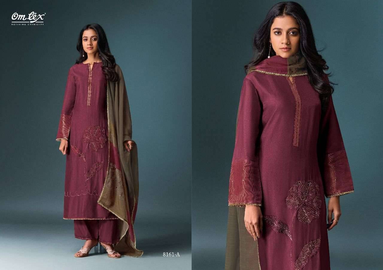 Pranaya By Om Tex 8161-A To 8161-D Series Beautiful Festive Suits Colorful Stylish Fancy Casual Wear & Ethnic Wear Pure Silk Dresses At Wholesale Price