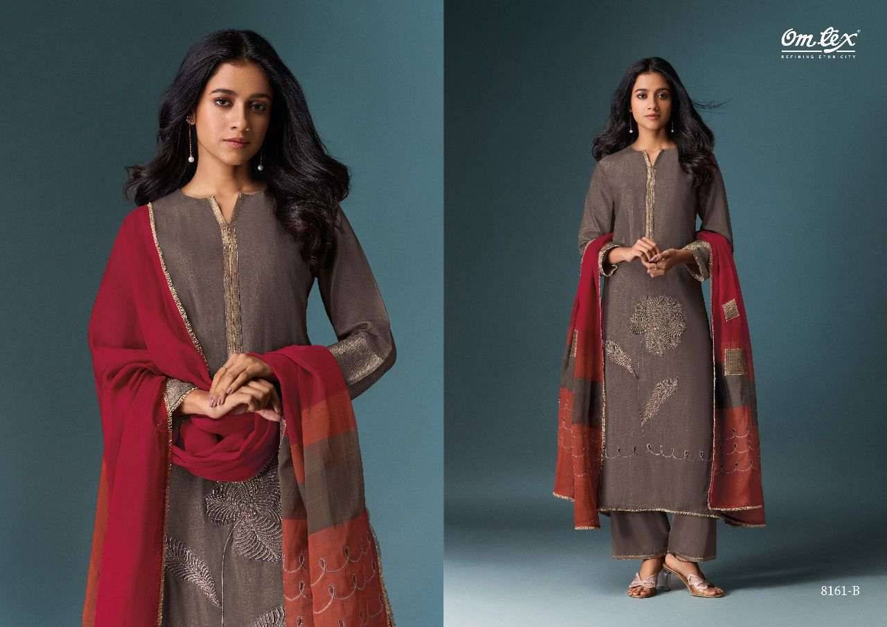 Pranaya By Om Tex 8161-A To 8161-D Series Beautiful Festive Suits Colorful Stylish Fancy Casual Wear & Ethnic Wear Pure Silk Dresses At Wholesale Price