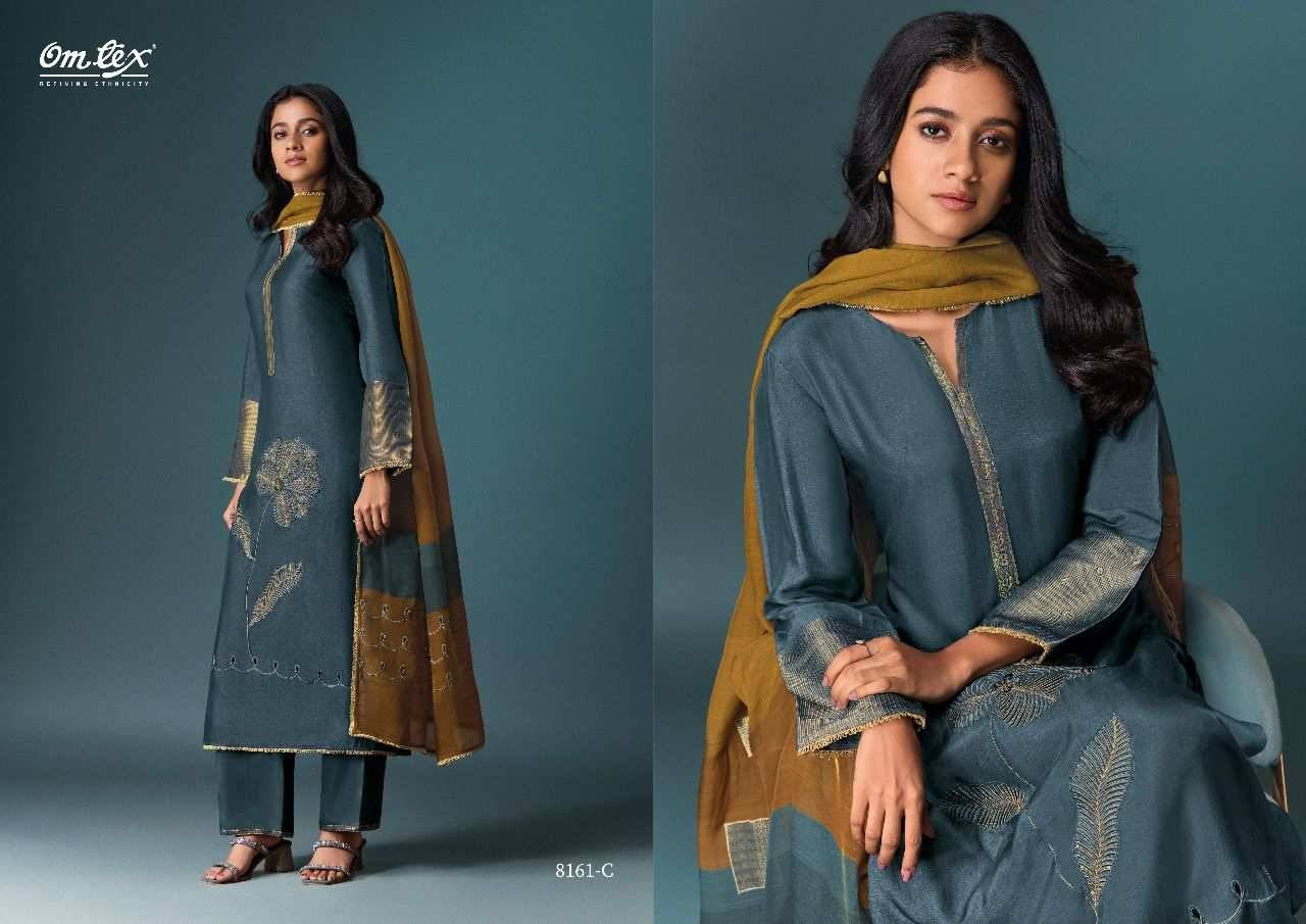 Pranaya By Om Tex 8161-A To 8161-D Series Beautiful Festive Suits Colorful Stylish Fancy Casual Wear & Ethnic Wear Pure Silk Dresses At Wholesale Price