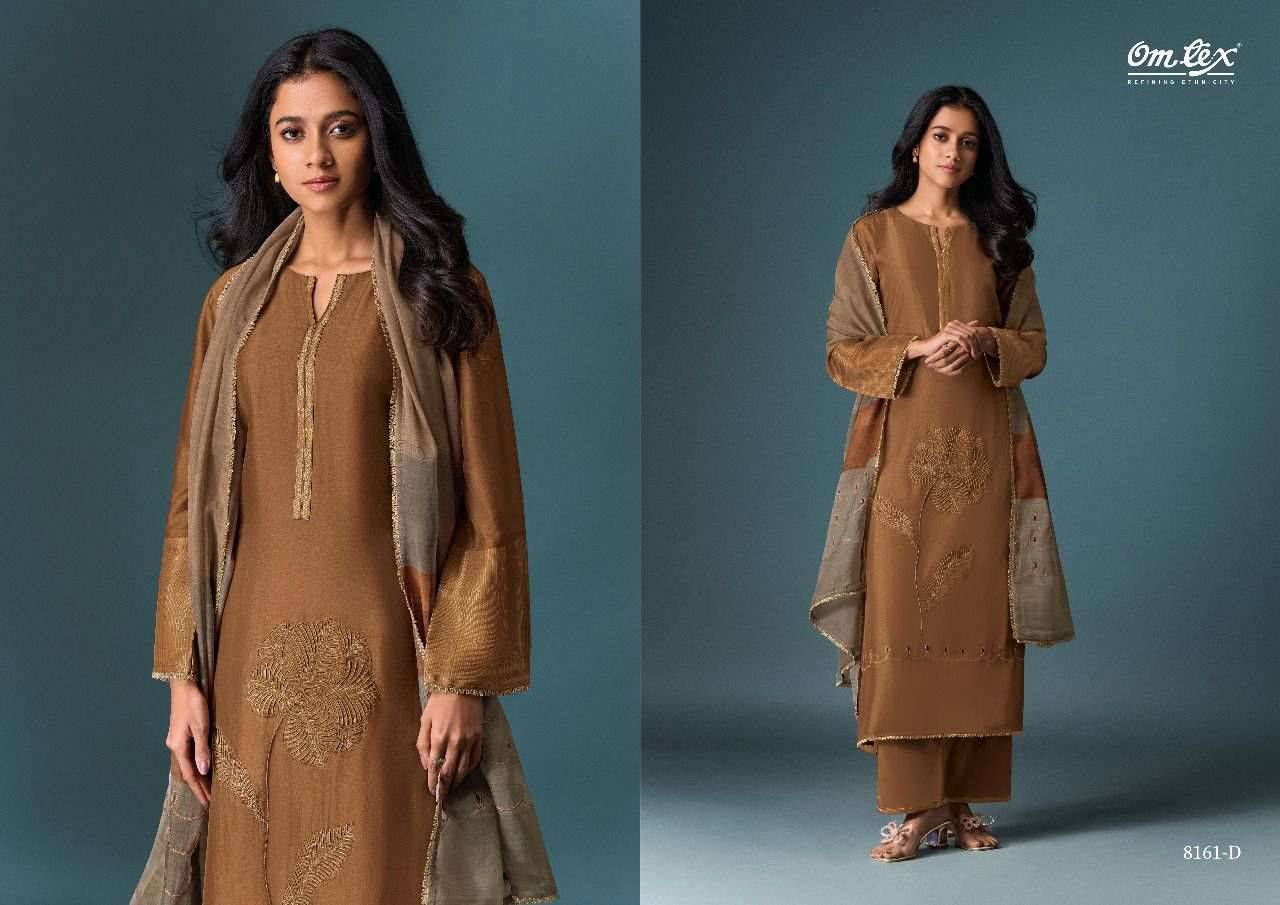 Pranaya By Om Tex 8161-A To 8161-D Series Beautiful Festive Suits Colorful Stylish Fancy Casual Wear & Ethnic Wear Pure Silk Dresses At Wholesale Price