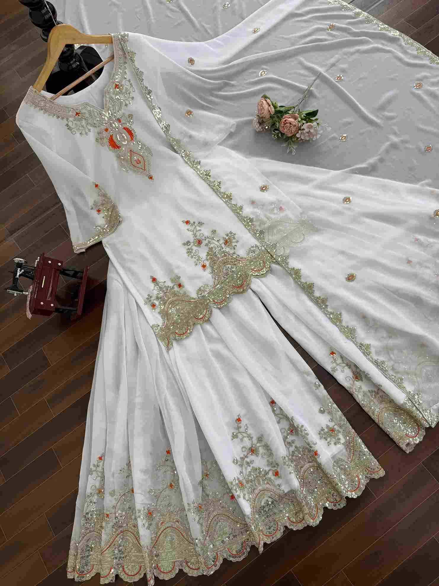 K-1542 By Fashid Wholesale 01 To 02 Series Beautiful Festive Suits Colorful Stylish Fancy Casual Wear & Ethnic Wear Faux Georgette Dresses At Wholesale Price