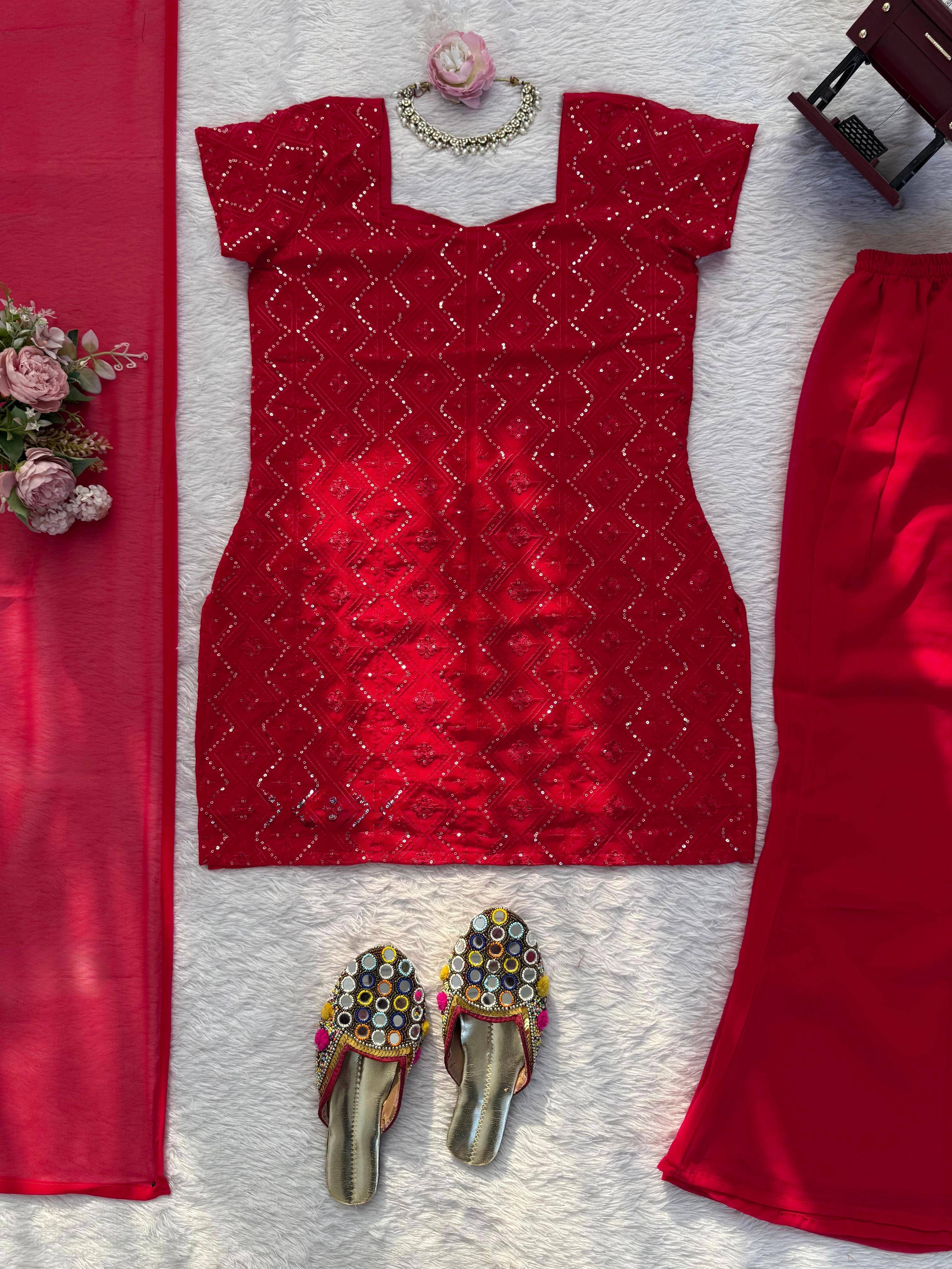 K-1543 By Fashid Wholesale 01 To 03 Series Beautiful Festive Suits Colorful Stylish Fancy Casual Wear & Ethnic Wear Faux Georgette Dresses At Wholesale Price