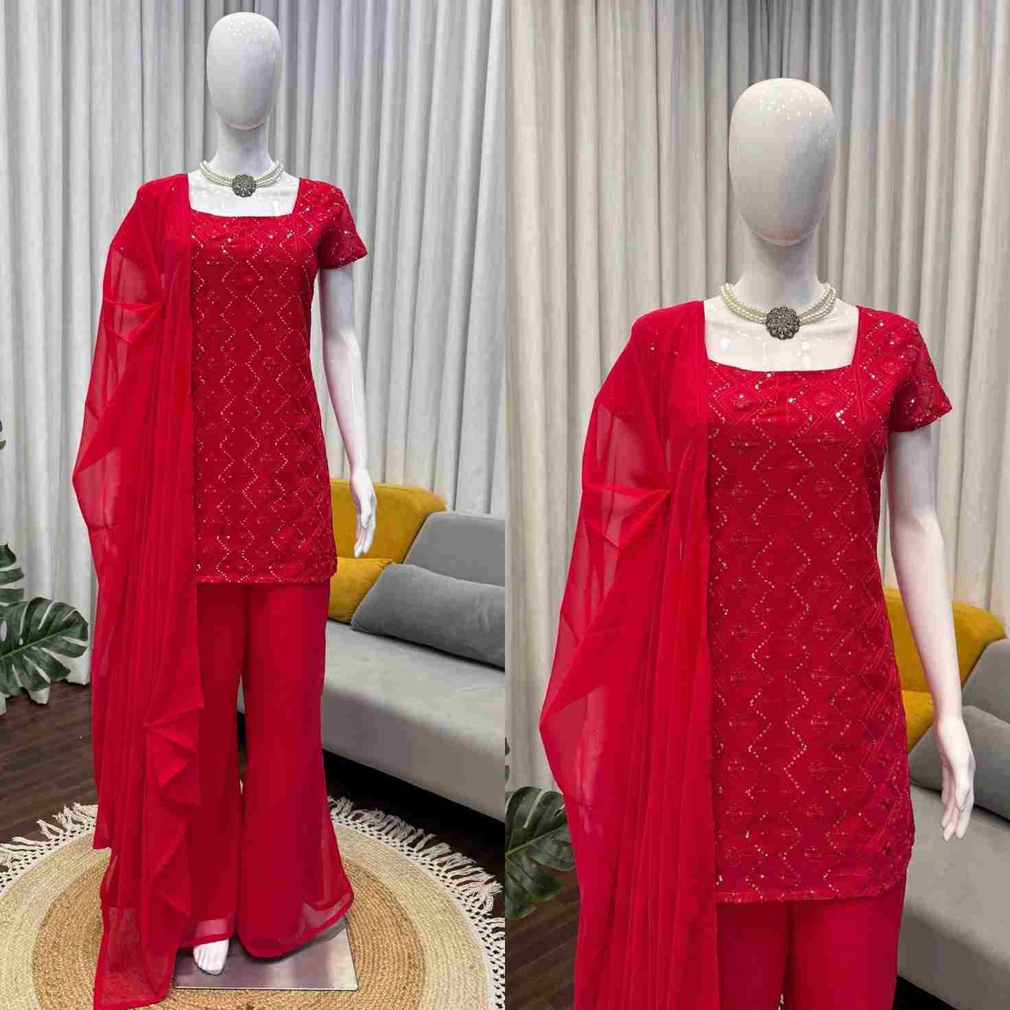 K-1543 By Fashid Wholesale 01 To 03 Series Beautiful Festive Suits Colorful Stylish Fancy Casual Wear & Ethnic Wear Faux Georgette Dresses At Wholesale Price