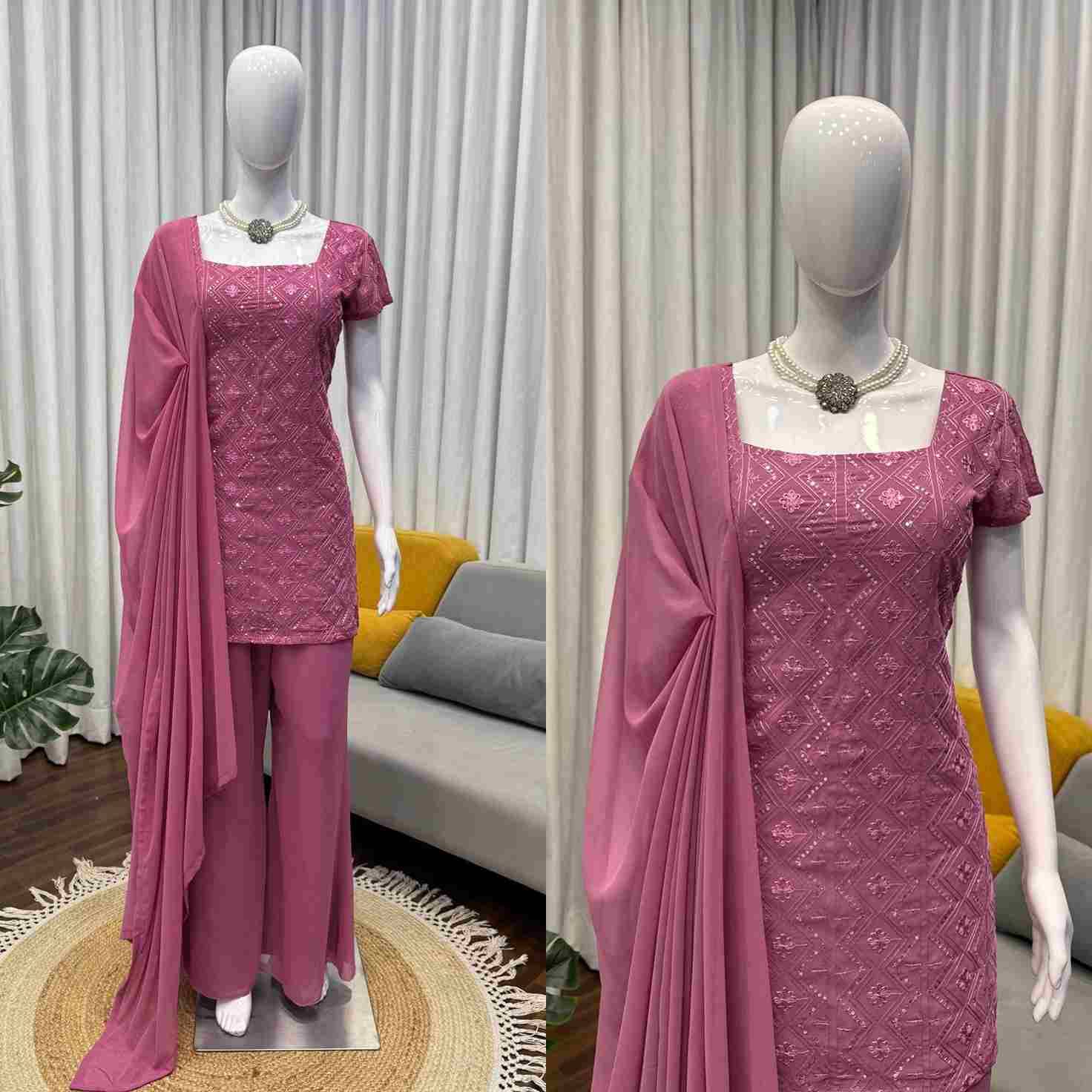 K-1543 By Fashid Wholesale 01 To 03 Series Beautiful Festive Suits Colorful Stylish Fancy Casual Wear & Ethnic Wear Faux Georgette Dresses At Wholesale Price