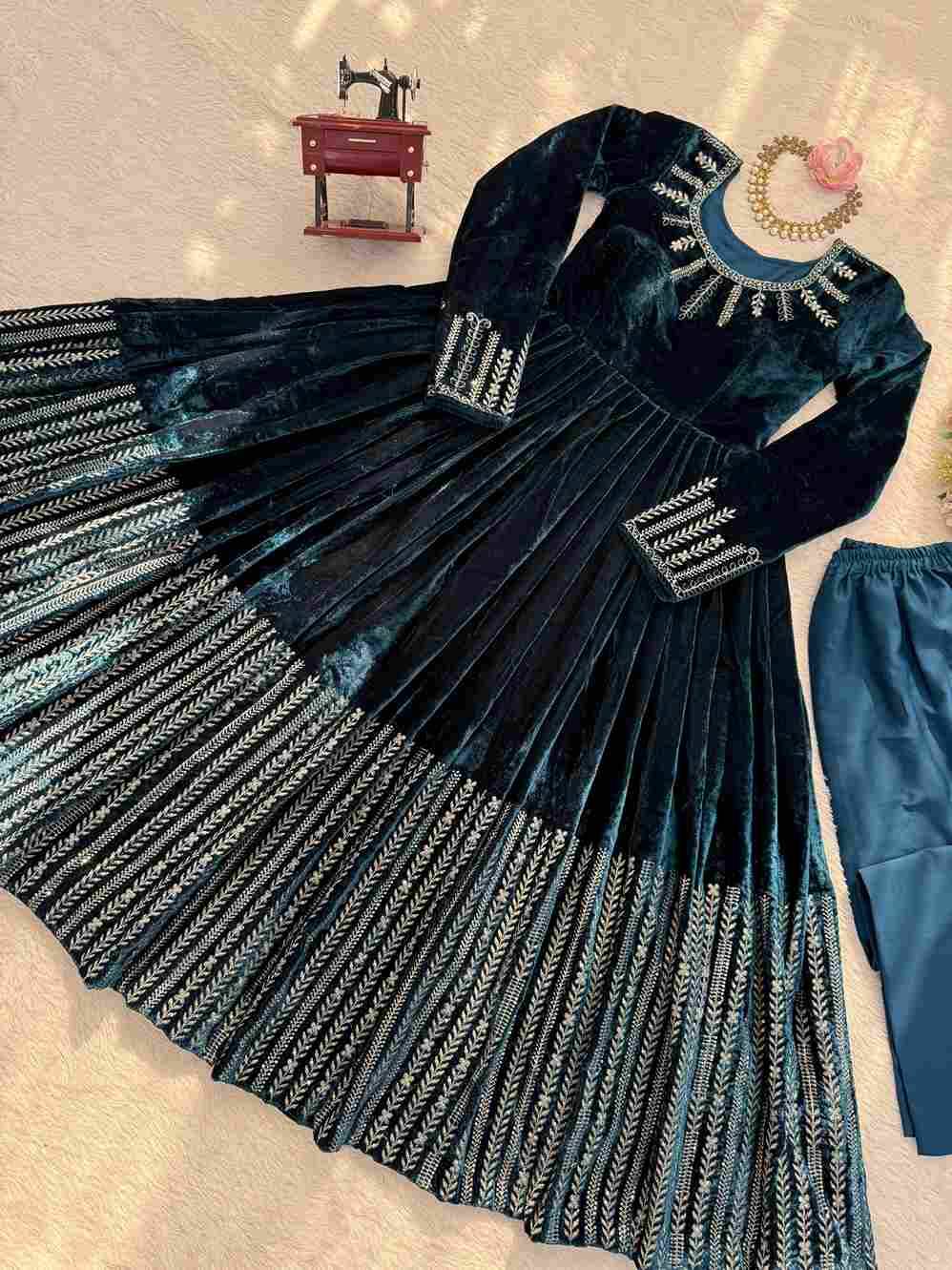 K-5951 By Fashid Wholesale Suits Beautiful Fancy Colorful Stylish Party Wear & Occasional Wear Viscose Velvet Dresses At Wholesale Price